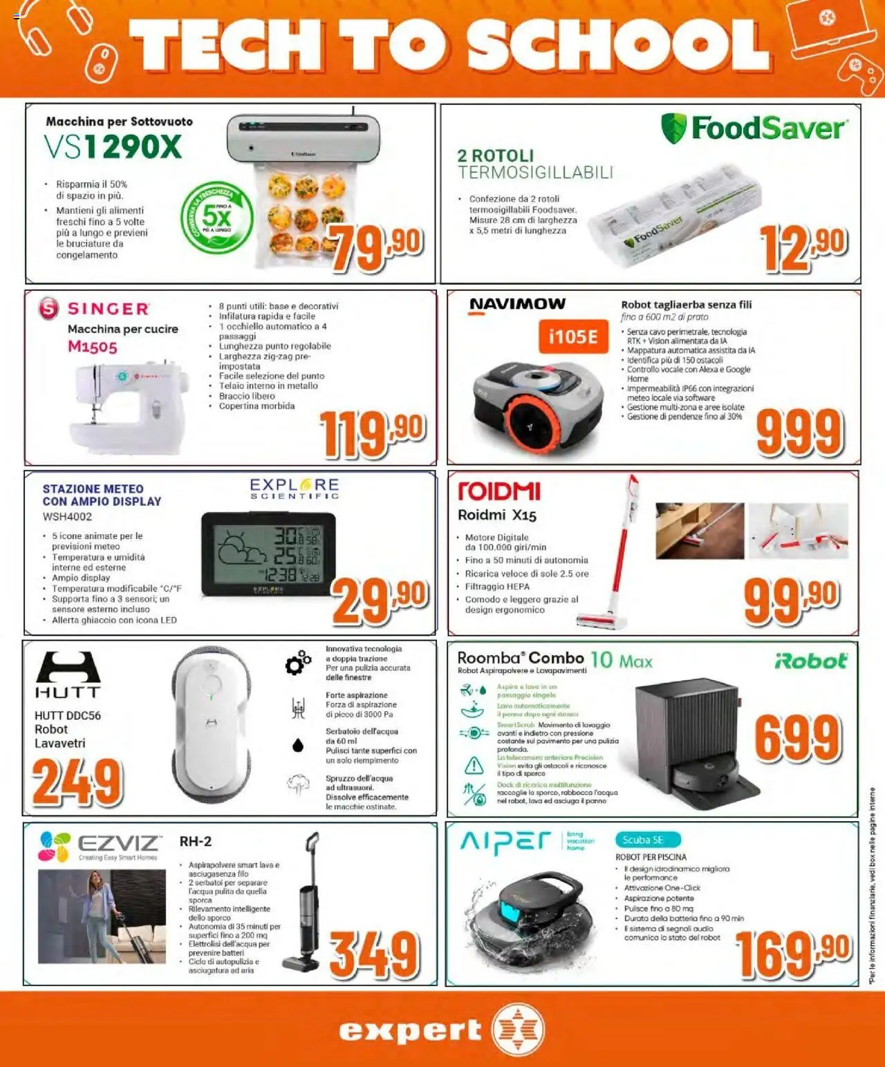 Volantino Expert del 06.09.2025 | Pagina: 23 | Prodotti: Pavimento, Cavo, Aspirapolvere, Robot