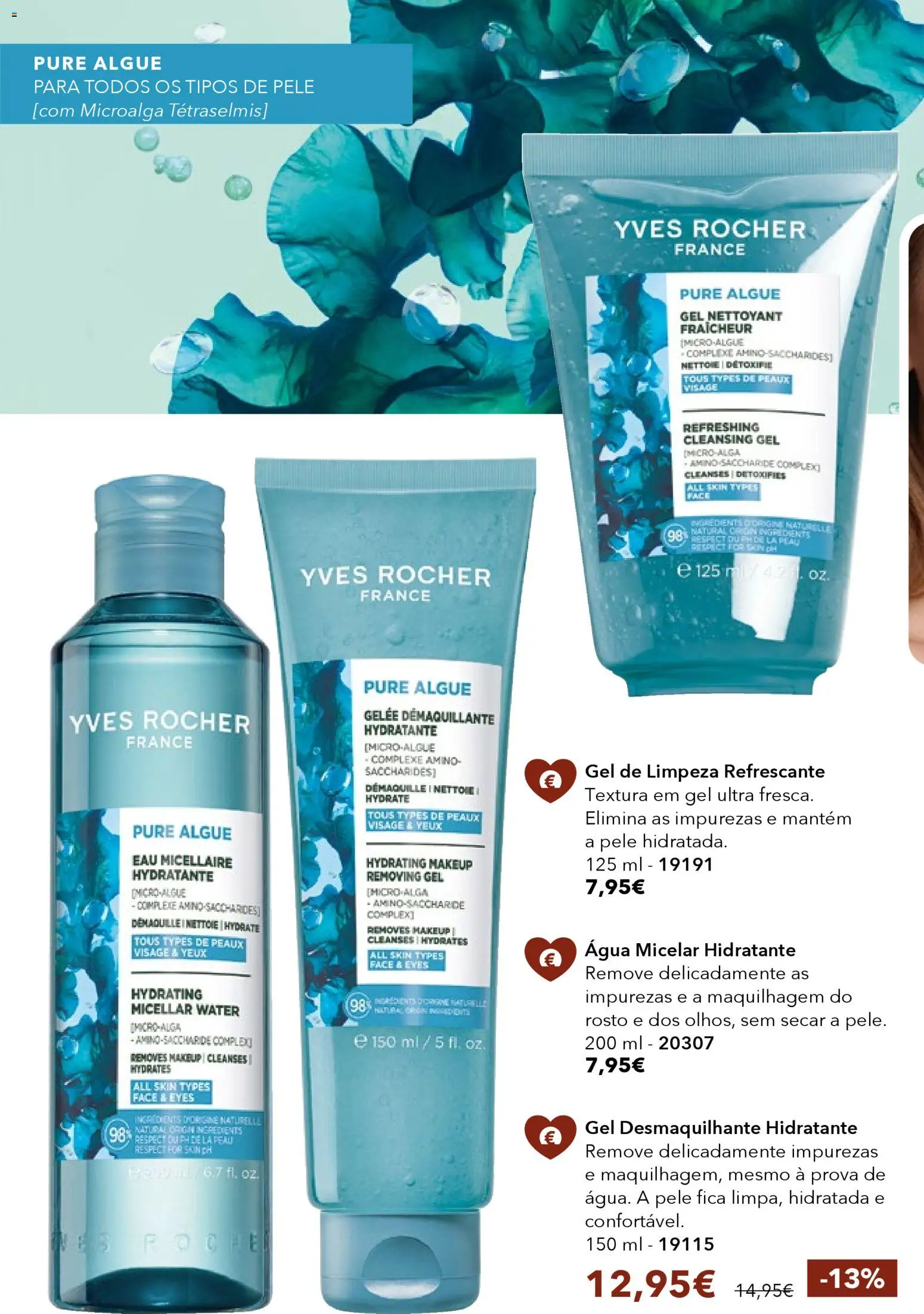 Yves Rocher catálogo 3 │ válido de 19.02.2026 | Página: 22 | Produtos: Agua, Água micelar, Maquilhagem, Gel de limpeza