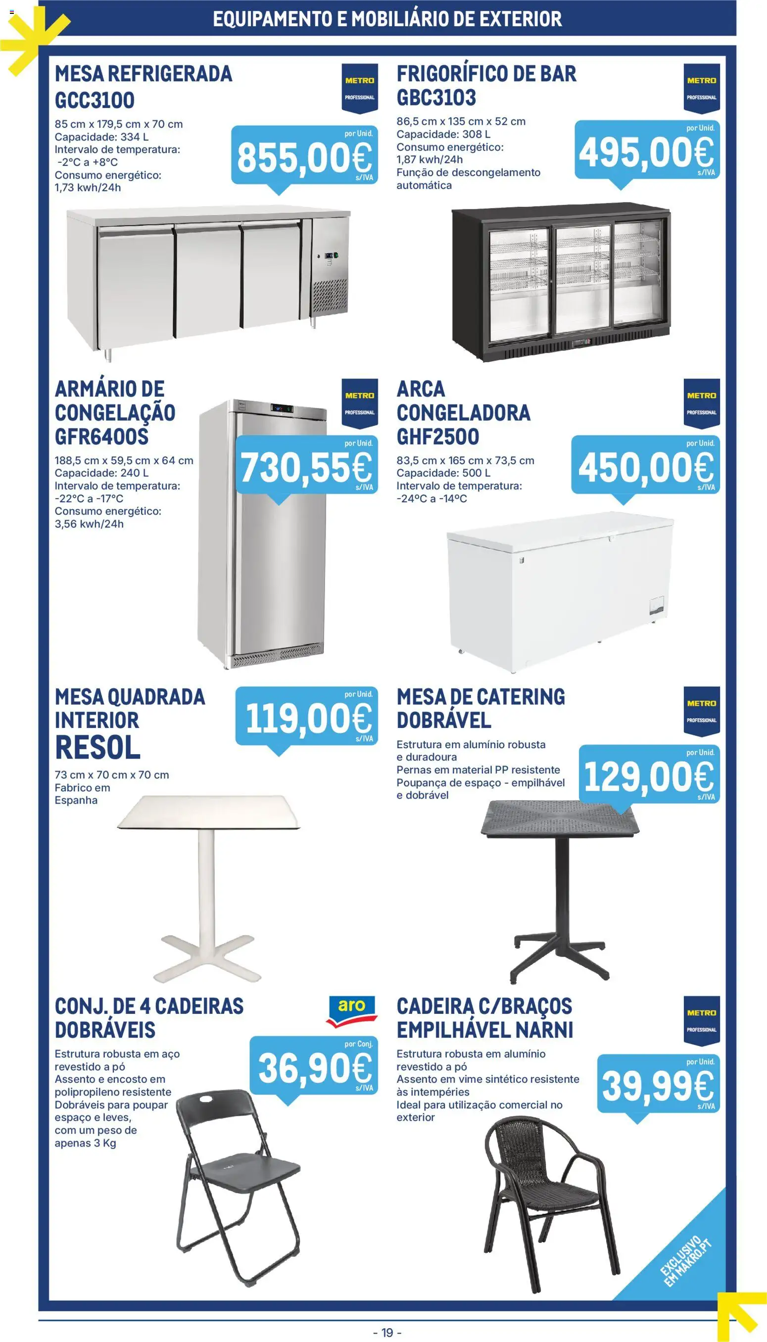 Makro folheto │ válido de 24.03.2026 | Página: 19 | Produtos: Cadeiras, Armário, Mesa, Cadeira