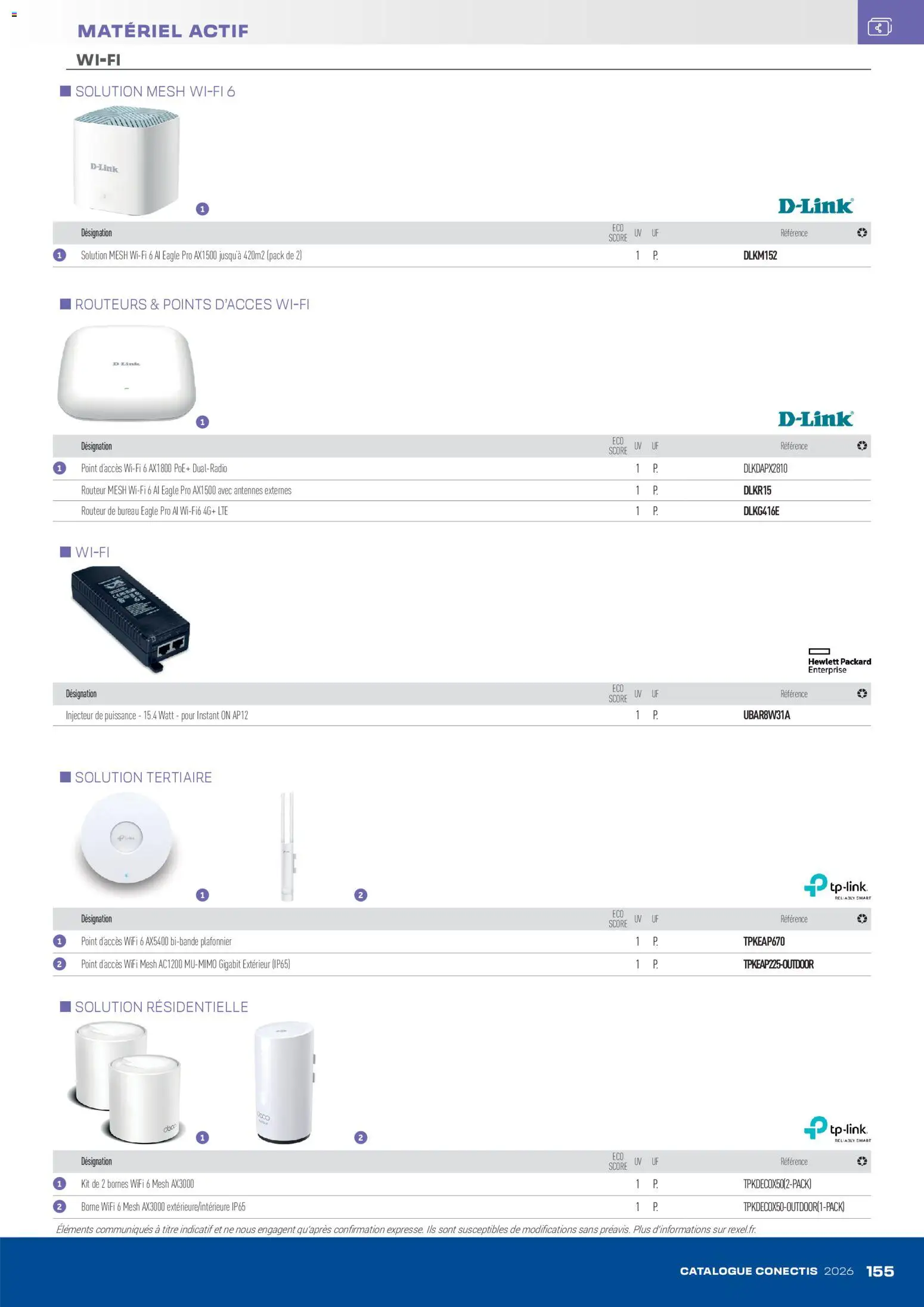 {H1} | Page: 155 | Produits: Bureau, Plafonnier, Routeur