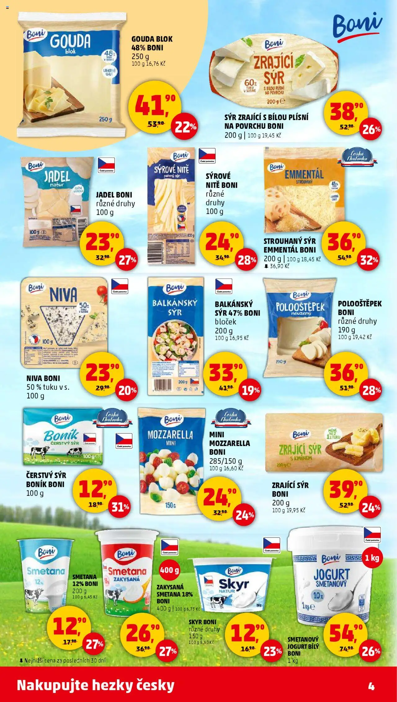 Penny Market leták - Čtvrtečník od 29.05.2025 | Strana: 4 | Produkty: Gouda, Balkánský sýr, Skyr, Mozzarella