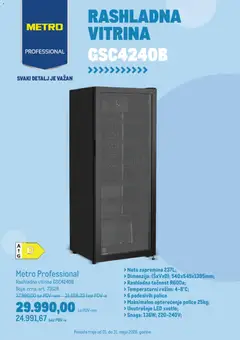 Metro katalog Rashladna vitrina - pregled Metro kataloga - važi od 01.05.2026