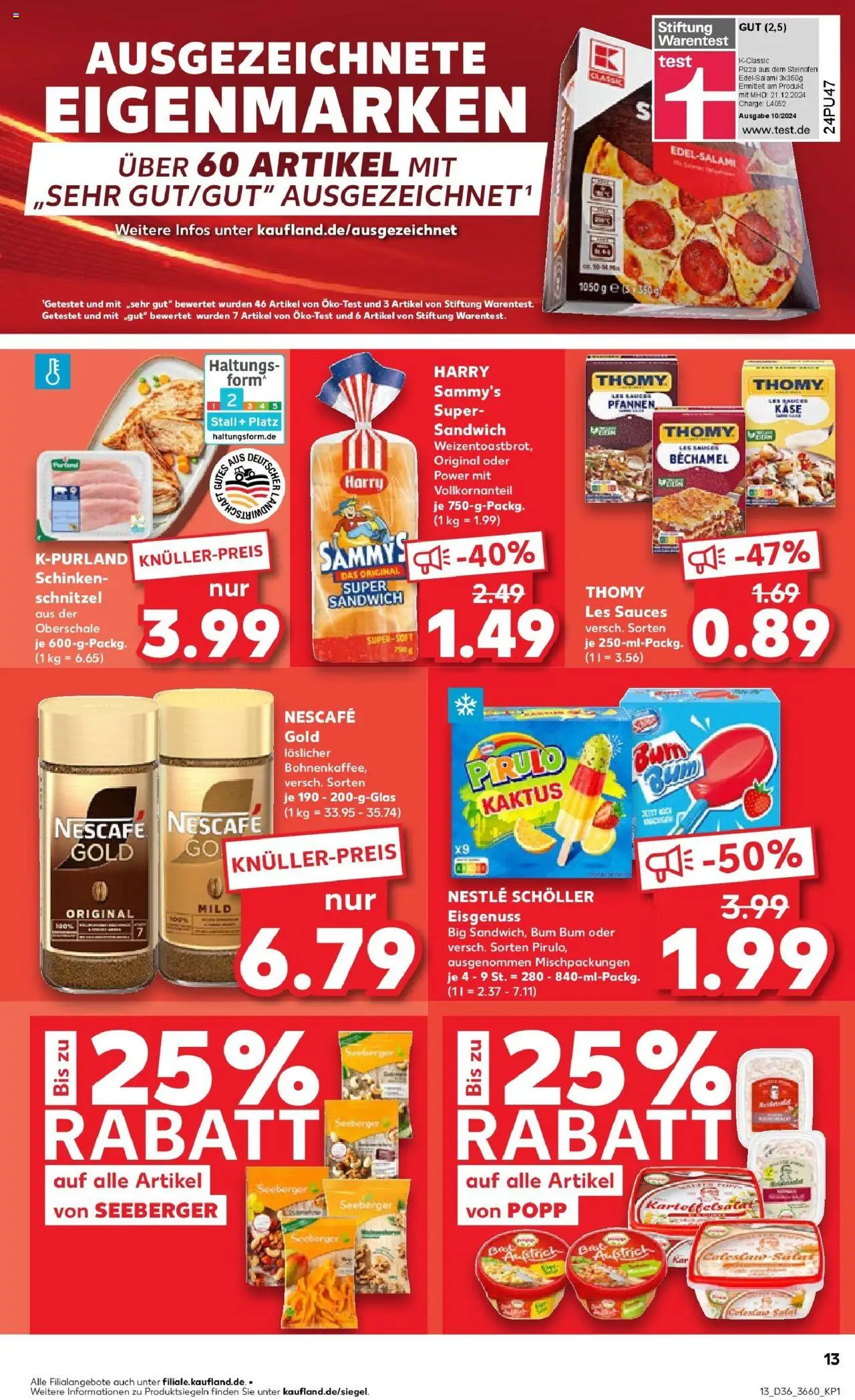 Kaufland prospekt Berlin	 – gültig ab 07.09.2025 | Seite: 13 | Produkte: Nescafe, Pizza, Nescafe gold, Salat