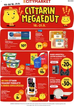 K-Citymarket-mainoslehti voimassa 18.09.2025 alkaen