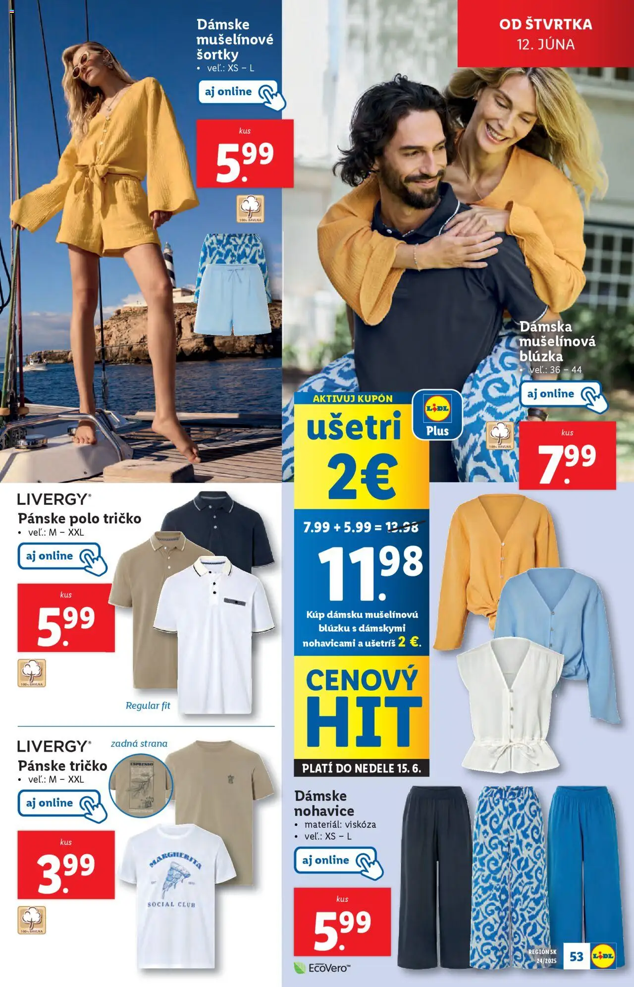 Lidl leták │ platný od 09.06.2025 | Strana: 57 | Produkty: Tričko, Blúzka, Nohavice