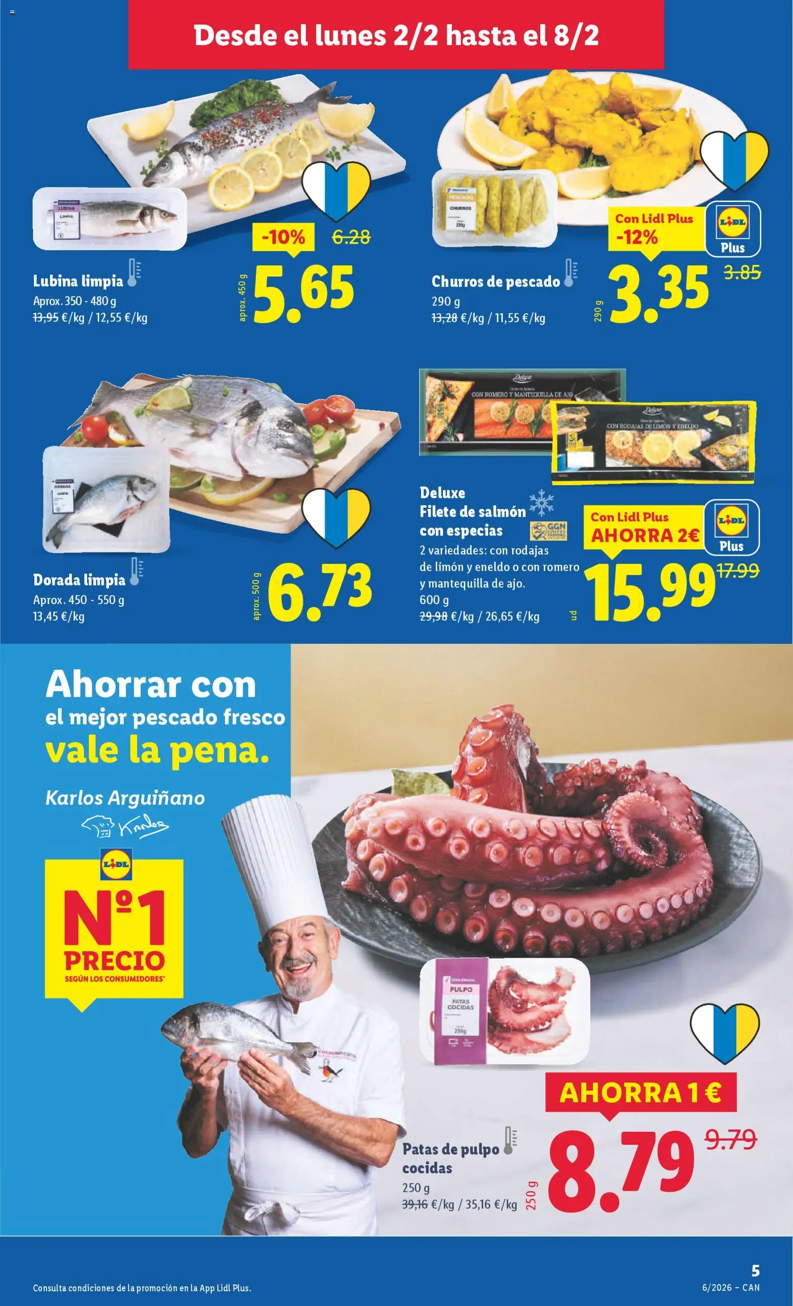 Lidl - Canarias │ válido desde el 02.02.2026 | Página: 7 | Productos: Pescado, Παιχνίδια, Filete, Συσκευή ροής
