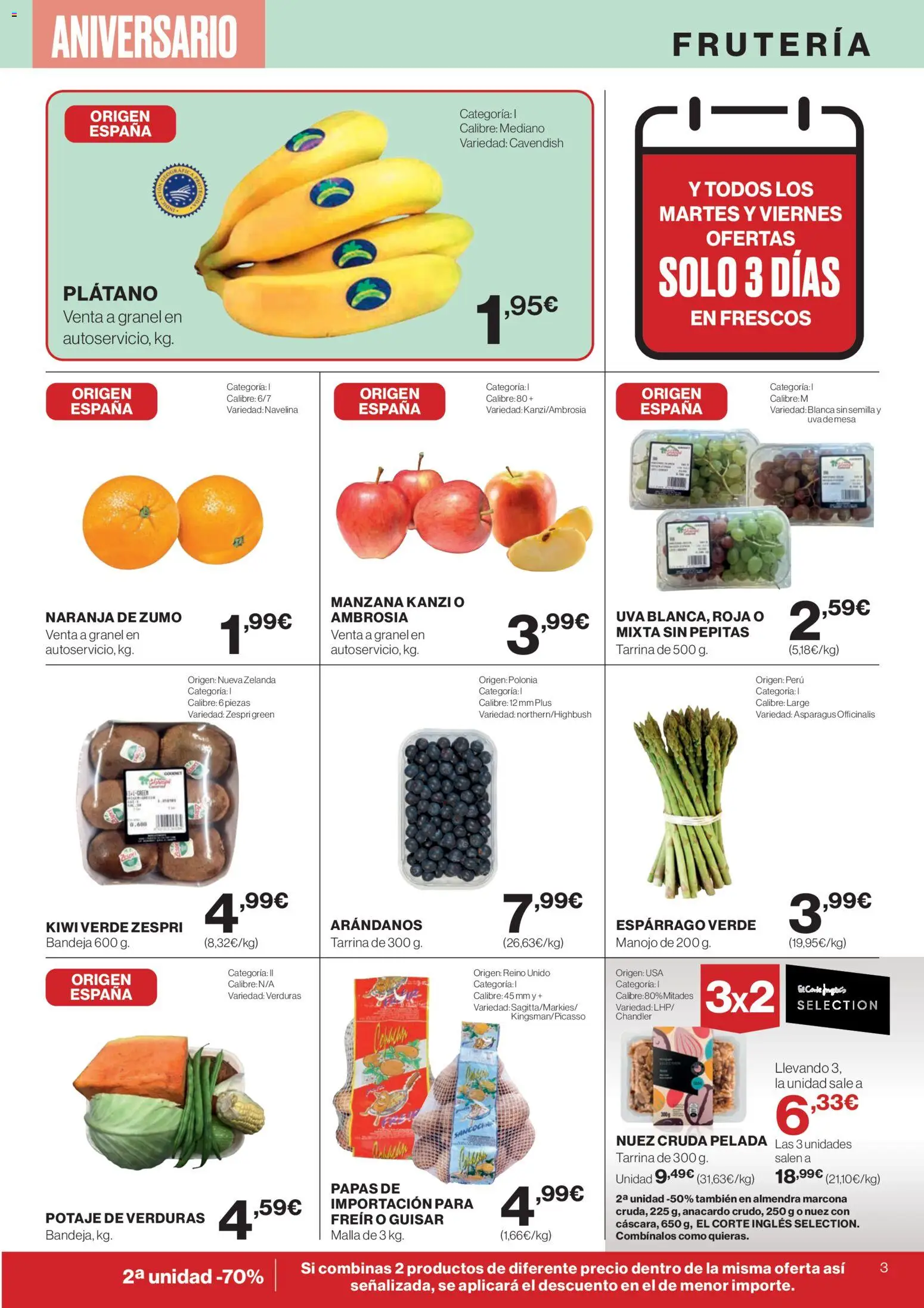 Supercor Canarias │ válido desde el 23.10.2025 | Página: 3 | Productos: Kiwi, Ροζ πιπέρι, Manzana, Bandeja