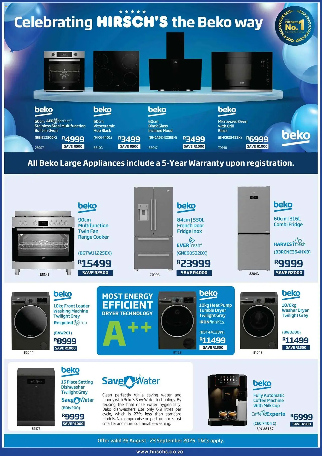 Hirsch's Specials │ valid from 28.08.2025 | Page: 24 | Products: Dryer, Microwave oven, Fan, Cooker