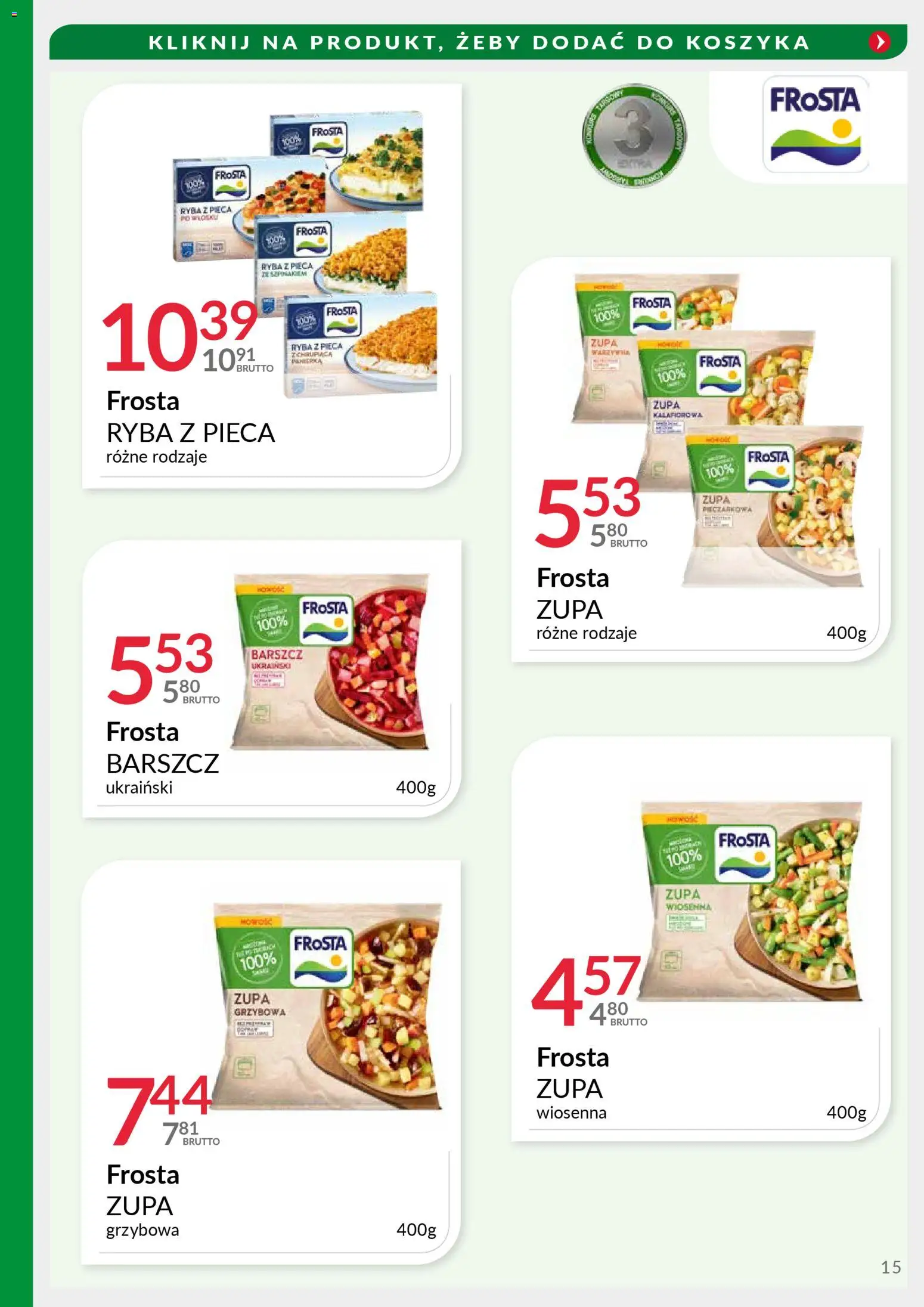 Eurocash Gazetka - Targi Jesień od 17.11.2025 | Strona: 15 | Produkty: Barszcz, Barszcz ukraiński, Zupa, Ryba