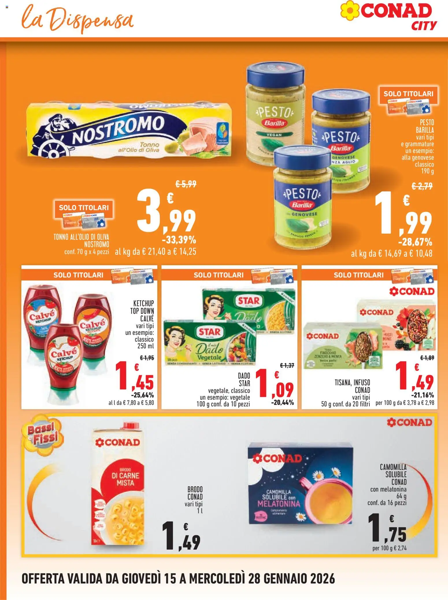 Volantino Conad del 15.01.2026 | Pagina: 14 | Prodotti: Olive, Top, Aglio, Pesto