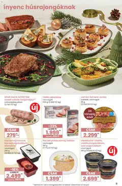 Spar Karácsonyi Ínyenc katalógus - amely érvényes a következő dátumtól: 27.11.2025 | Oldal: 9