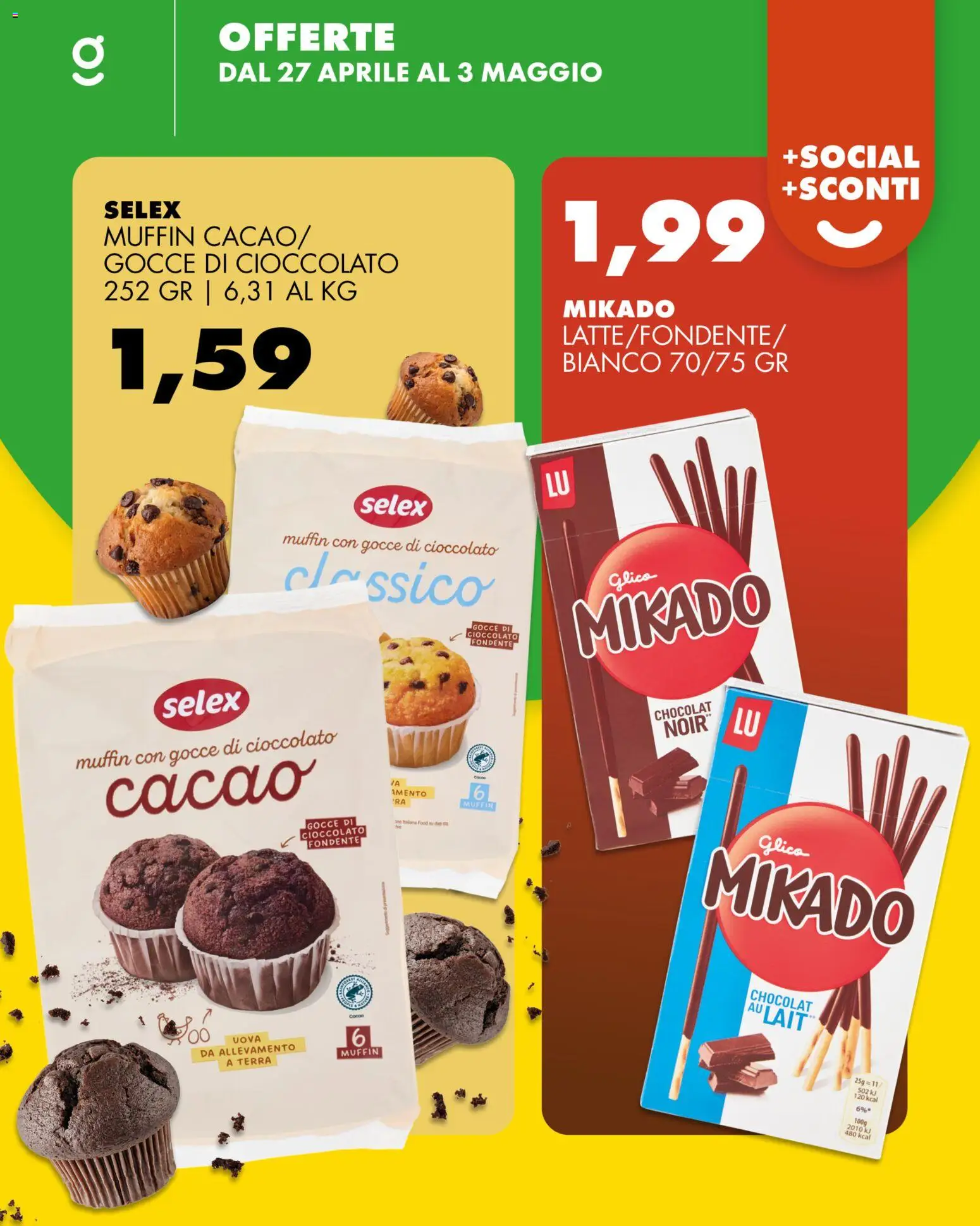 Volantino GECOP del 27.04.2026 | Pagina: 6 | Prodotti: Cioccolato, Muffin, Cacao, Terra