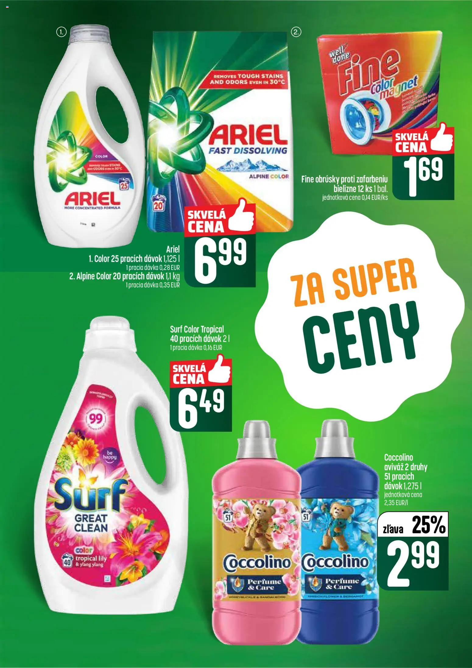 Nové COOP Jednota akcie – leták je platný od 09.04.2026 | Strana: 52 | Produkty: Aviváž, Ariel, Coccolino