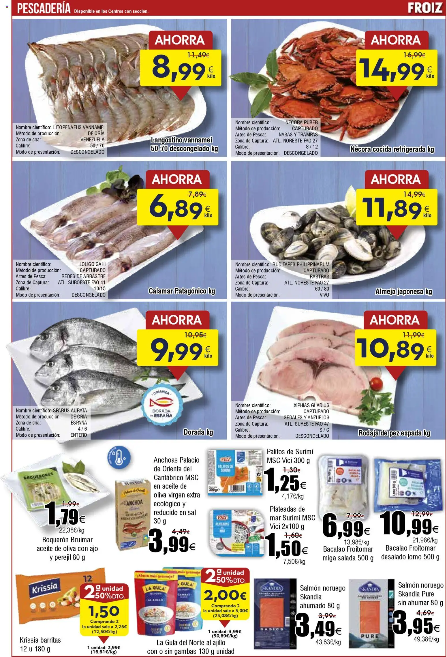 Froiz folleto │ válido desde el 12.11.2025 | Página: 5 | Productos: Aceite, Aceite de oliva, Anchoa, Langostino