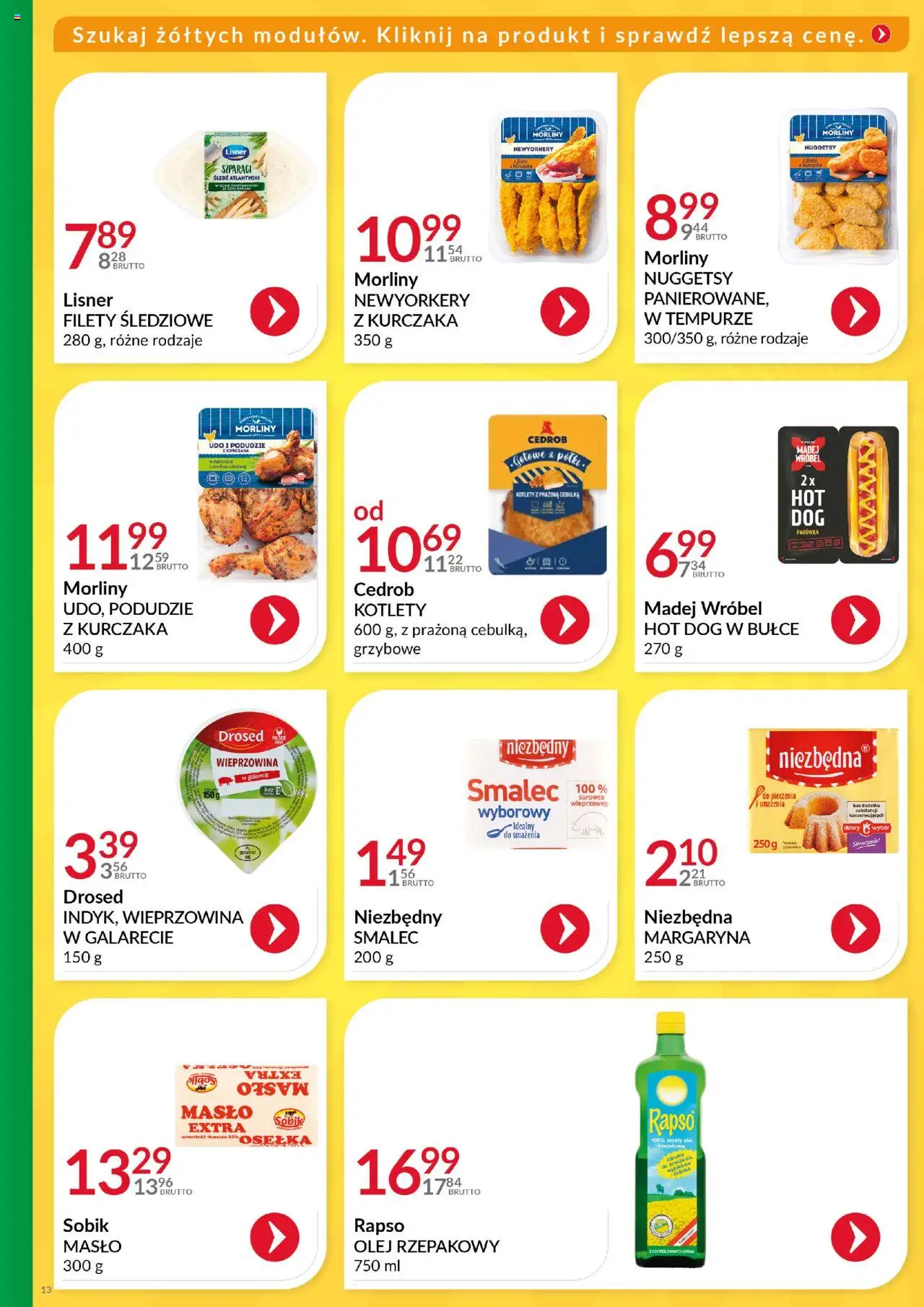 Eurocash Gazetka - Katalog Artykułów Spożywczych od 01.06.2025 | Strona: 13 | Produkty: Olej rzepakowy, Podudzie z kurczaka, Margaryna, Olej