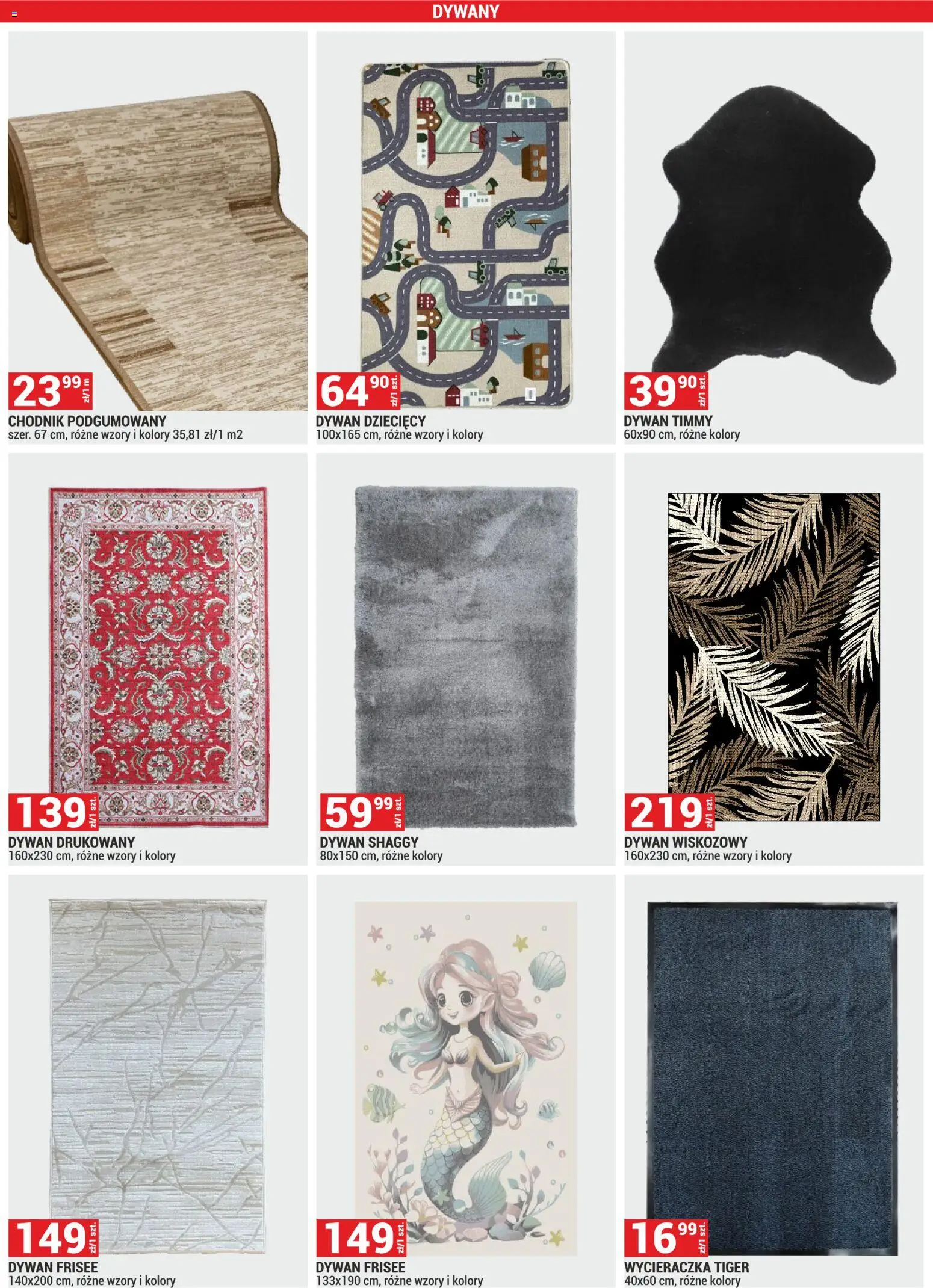 Merkury Market Gazetka od 01.02.2026 | Strona: 32 | Produkty: Dywan shaggy, Dywan, Wycieraczka, Dywany
