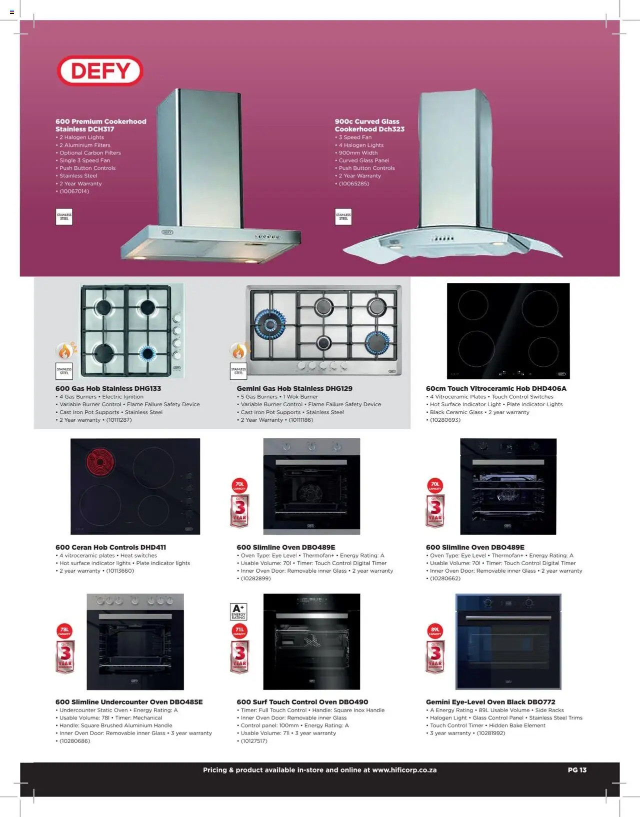 HiFi Corp - Extended Range Catalogue │ valid from 12.02.2024 | Page: 13 | Products: Timer, Oven, Hob, Iron