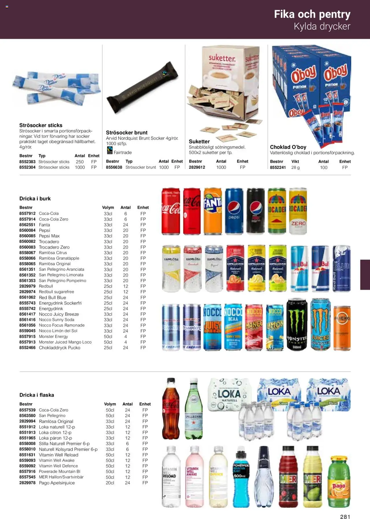 Office Depot reklamblad aktuell från 15.02.2024 | Sida: 283 | Produkter: Pepsi, Fanta, Choklad, Mango