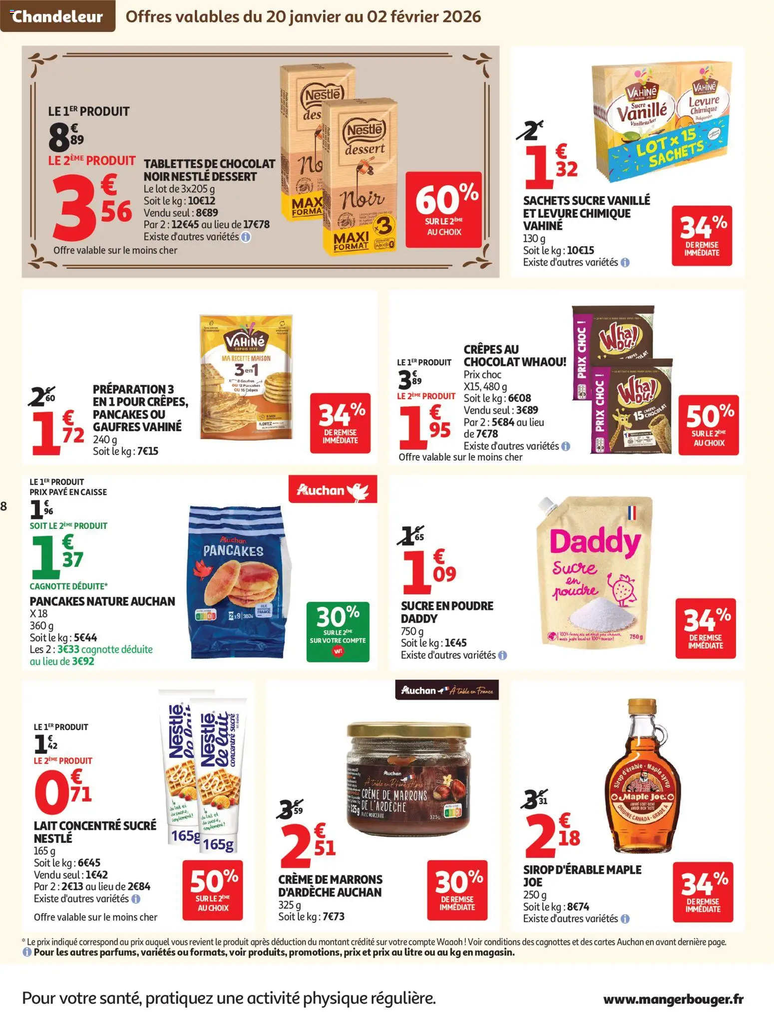 {H1} | Page: 8 | Produits: Sucre, Poudre, Chocolat, Crème