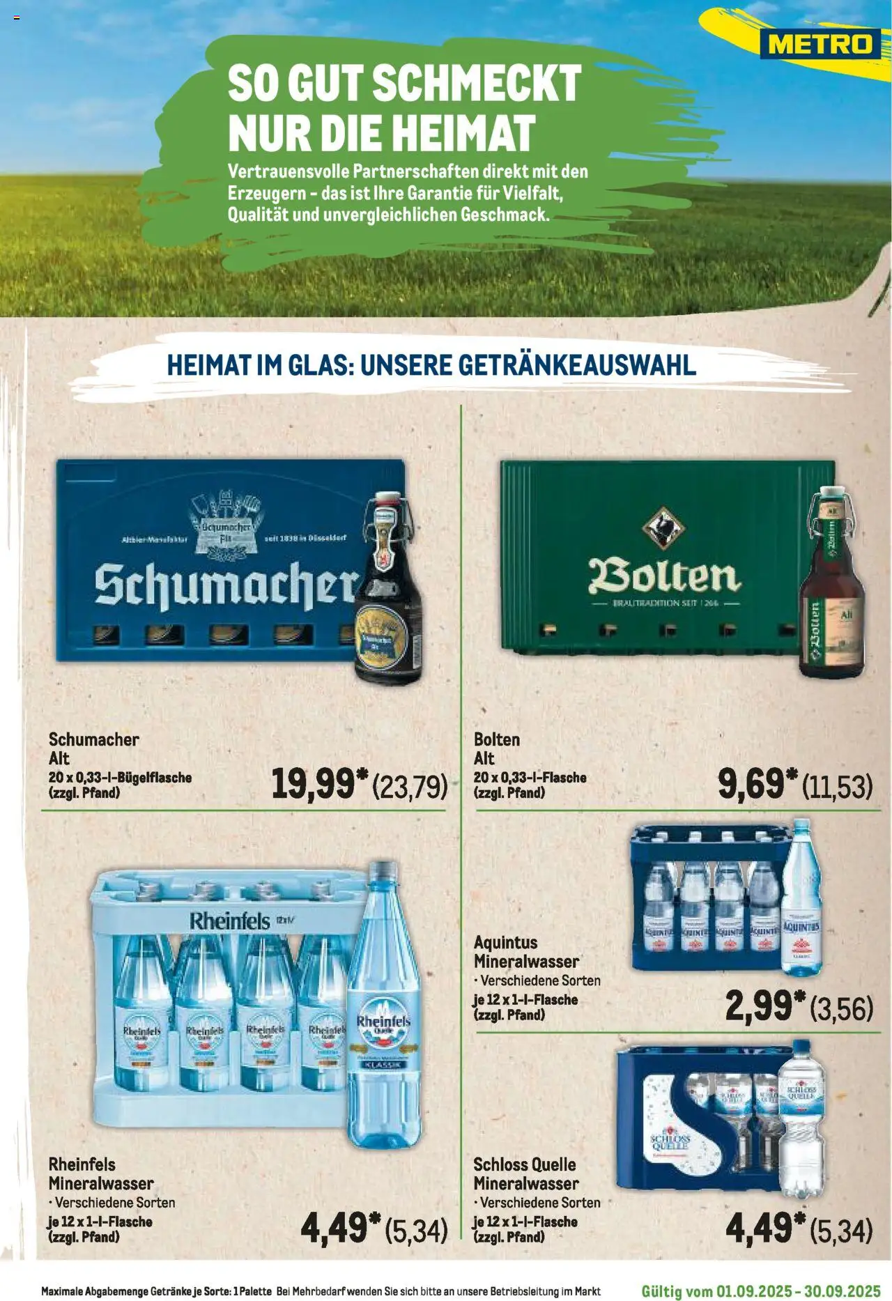 Metro Regionaler Flyer - gültig ab dem 01.09.2025 | Seite: 71 | Produkte: Mineralwasser