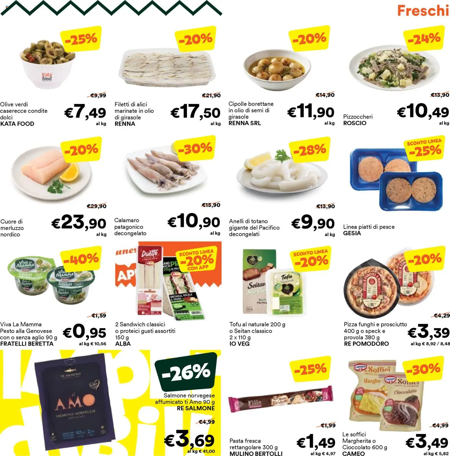 Volantino Unes del 12.01.2026 | Pagina: 5 | Prodotti: Salmone, Pesce, Olio, Olive