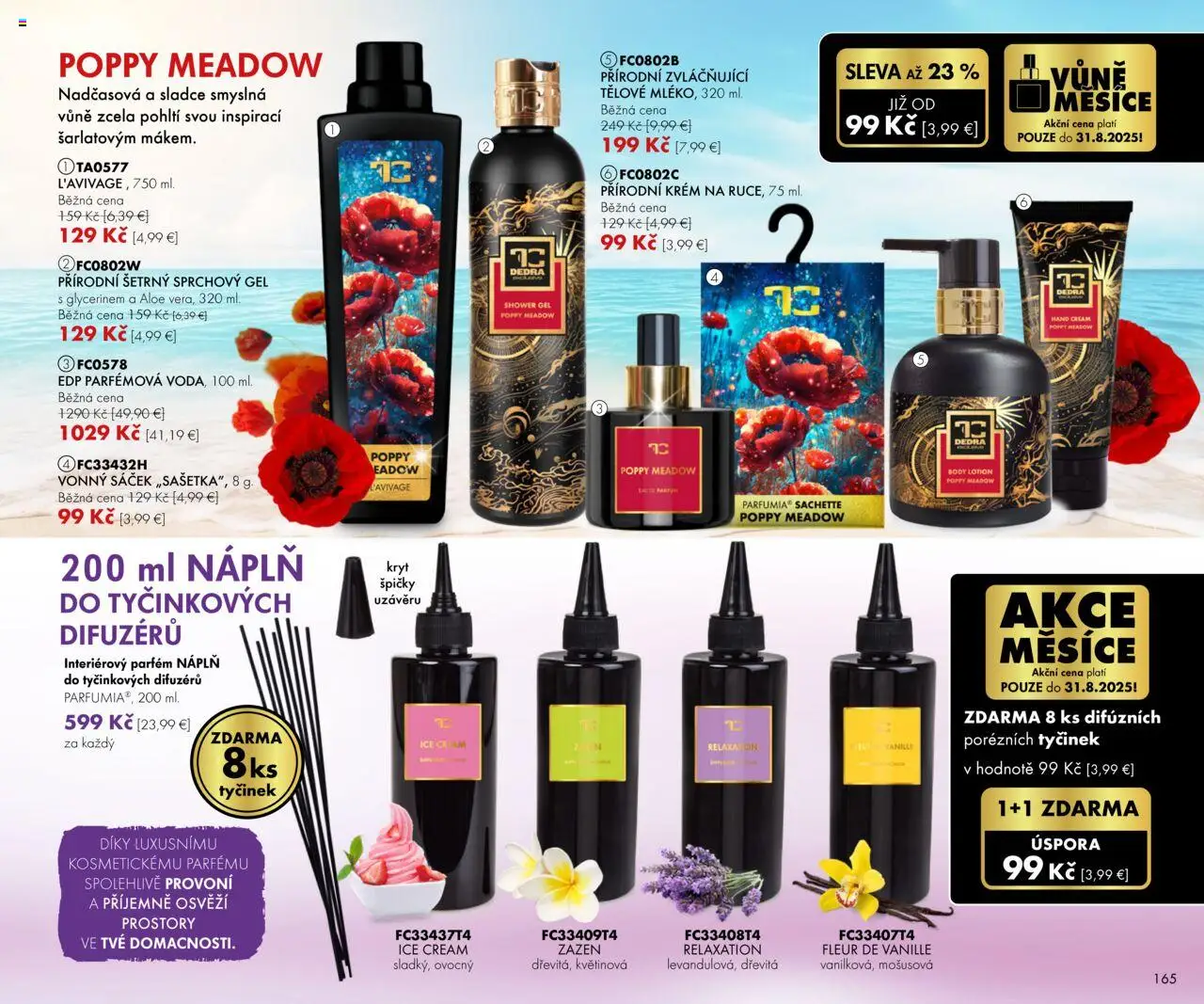 Dedra Katalog 8 2025 │ platný od 25.07.2025 | Strana: 65 | Produkty: Parfém, Sprchový gél, Krém