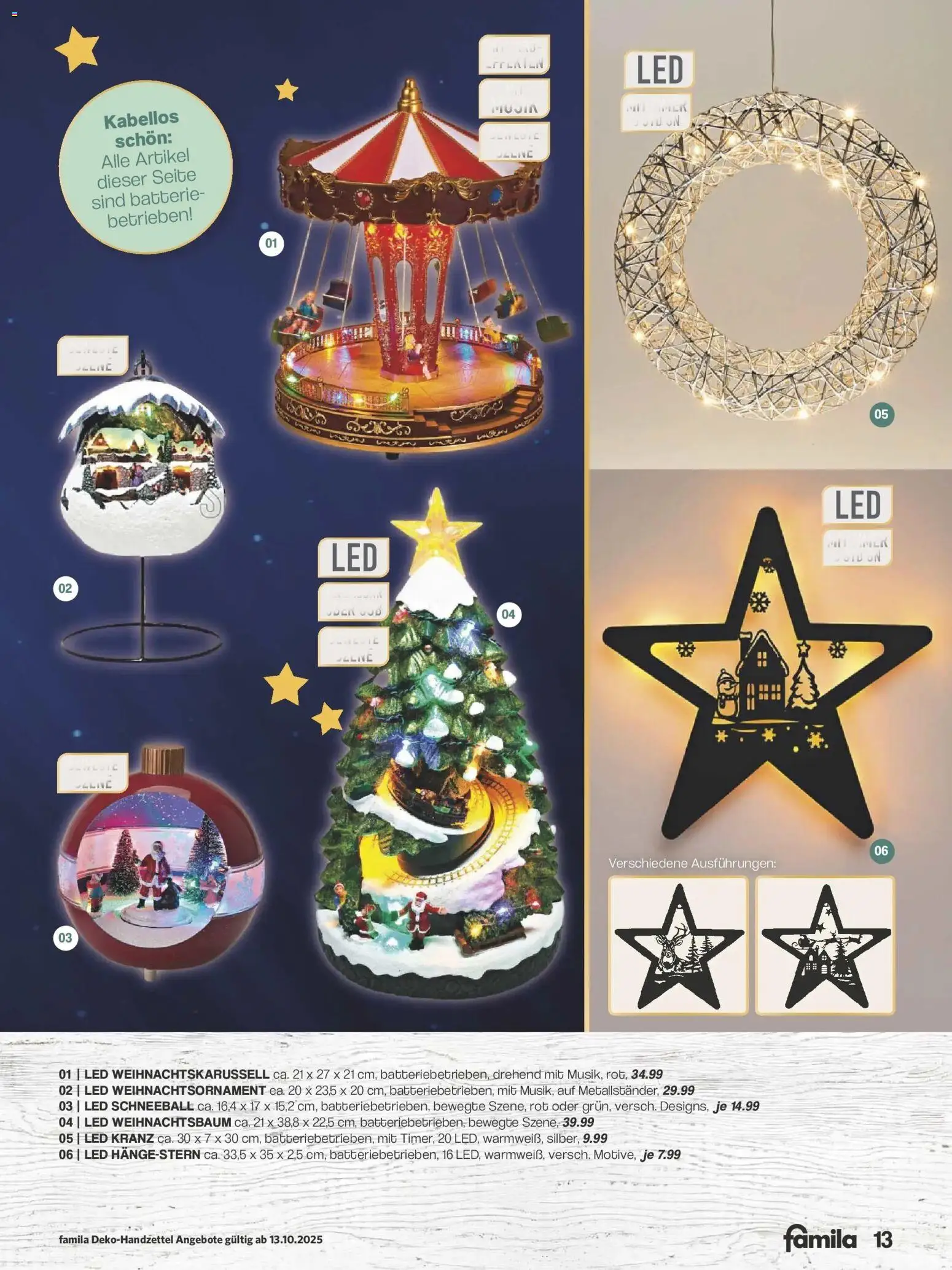 Famila Nordwest - Famila: Weihnachtsdeko – gültig ab 12.10.2025 | Seite: 13 | Produkte: Batterie