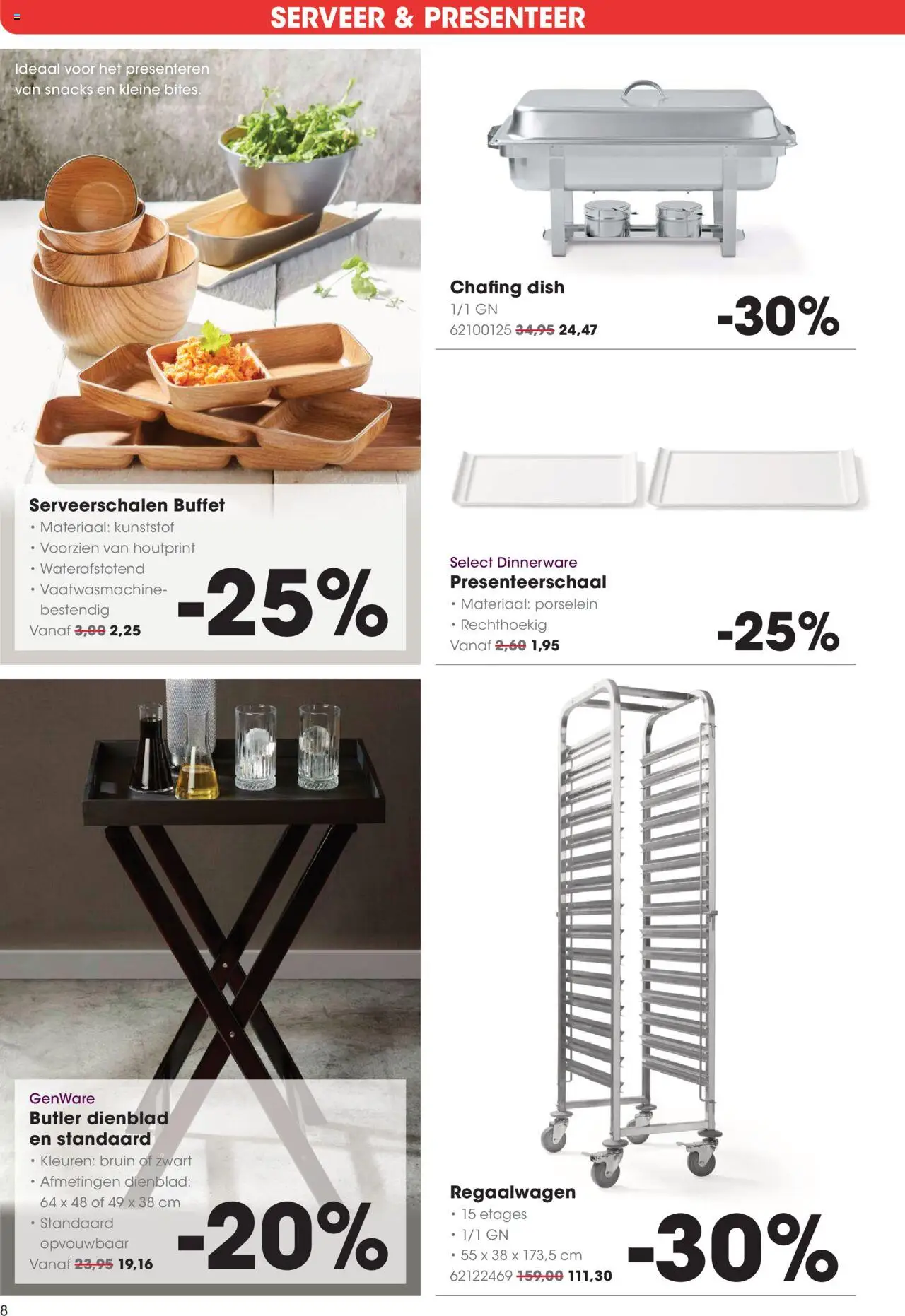  | Pagina: 8 | Producten: Snacks, Dienblad