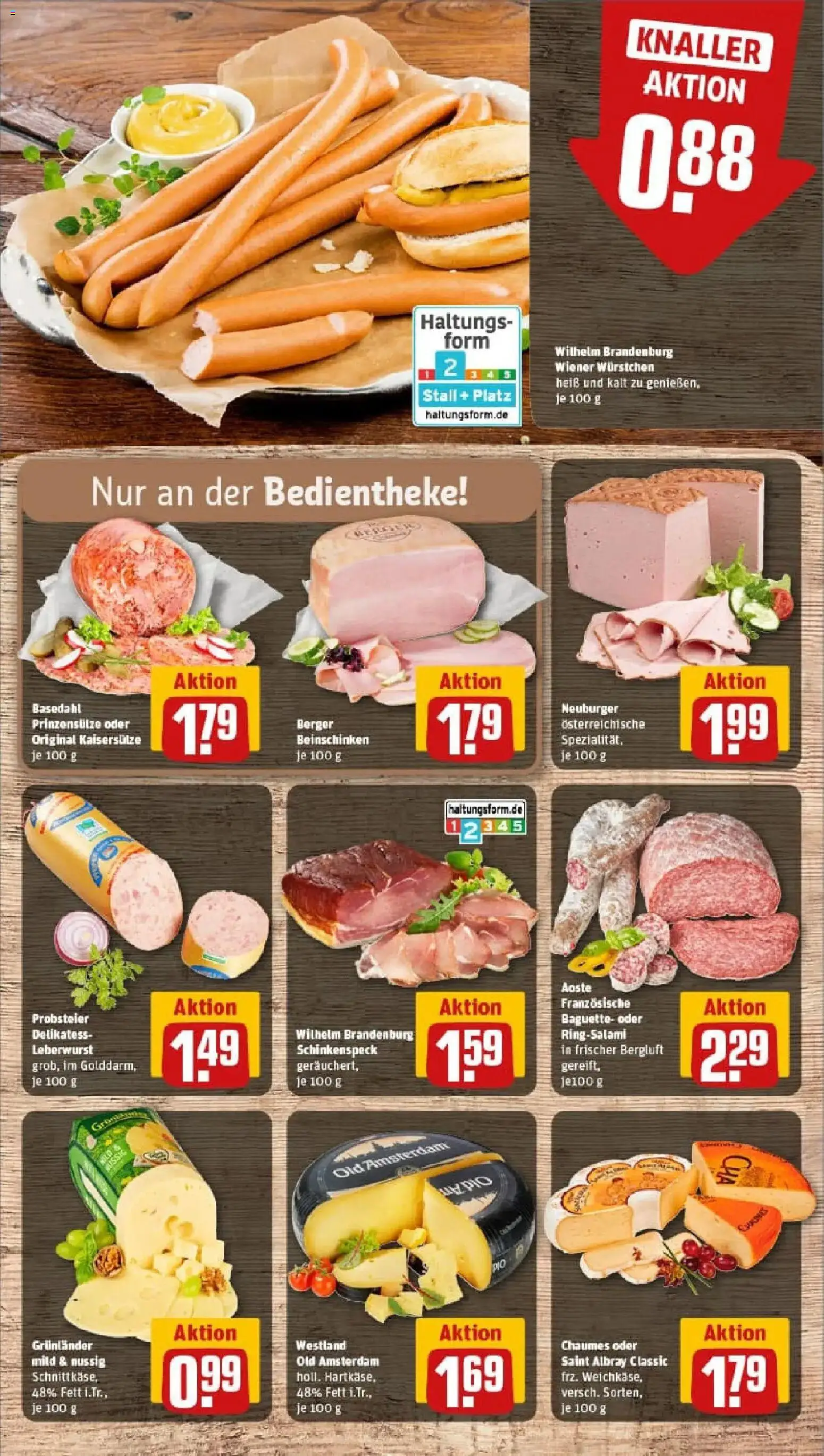 Rewe prospekt Wegberg / Arsbeck	 – gültig ab 10.11.2025 | Seite: 9 | Produkte: Wiener wurstchen, Baguette, Grunlander, Salami