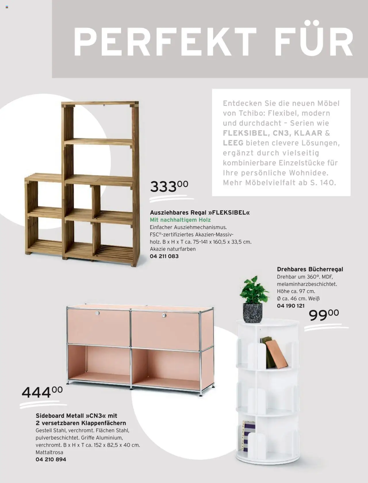 Angebote Tchibo – gültig ab 01.10.2025 | Seite: 4 | Produkte: Sideboard, Bücherregal, Regal