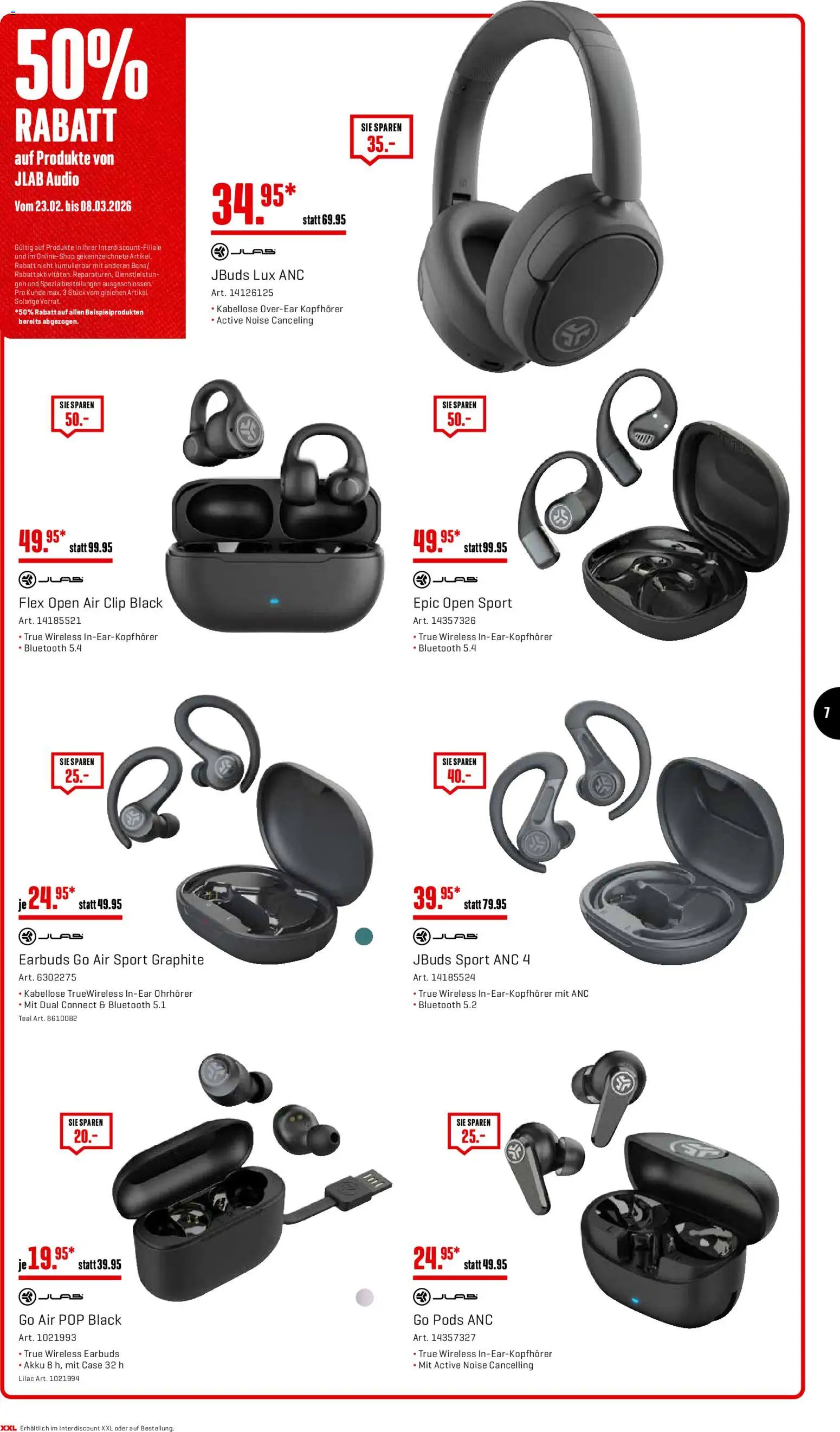 Interdiscount Aktionen Mobile – gültig ab 23.02.2026 | Seite: 7 | Produkte: Audio, Kopfhörer
