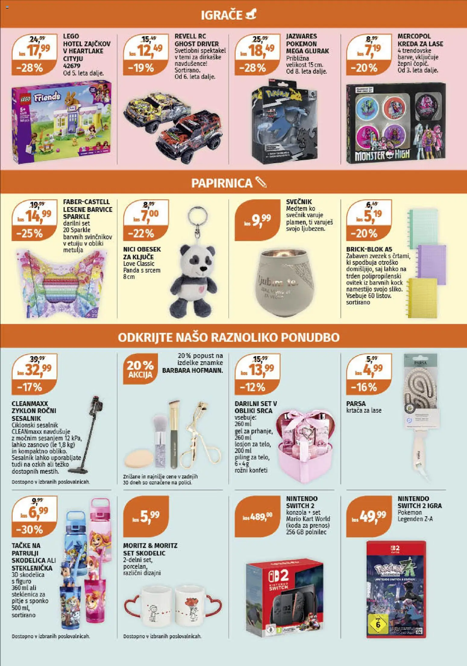 Novi Müller katalog ponudbe – veljaven od 02.02.2026 | Stran: 11 | Izdelki: Video, Barvice, Krtaca, Sesalnik