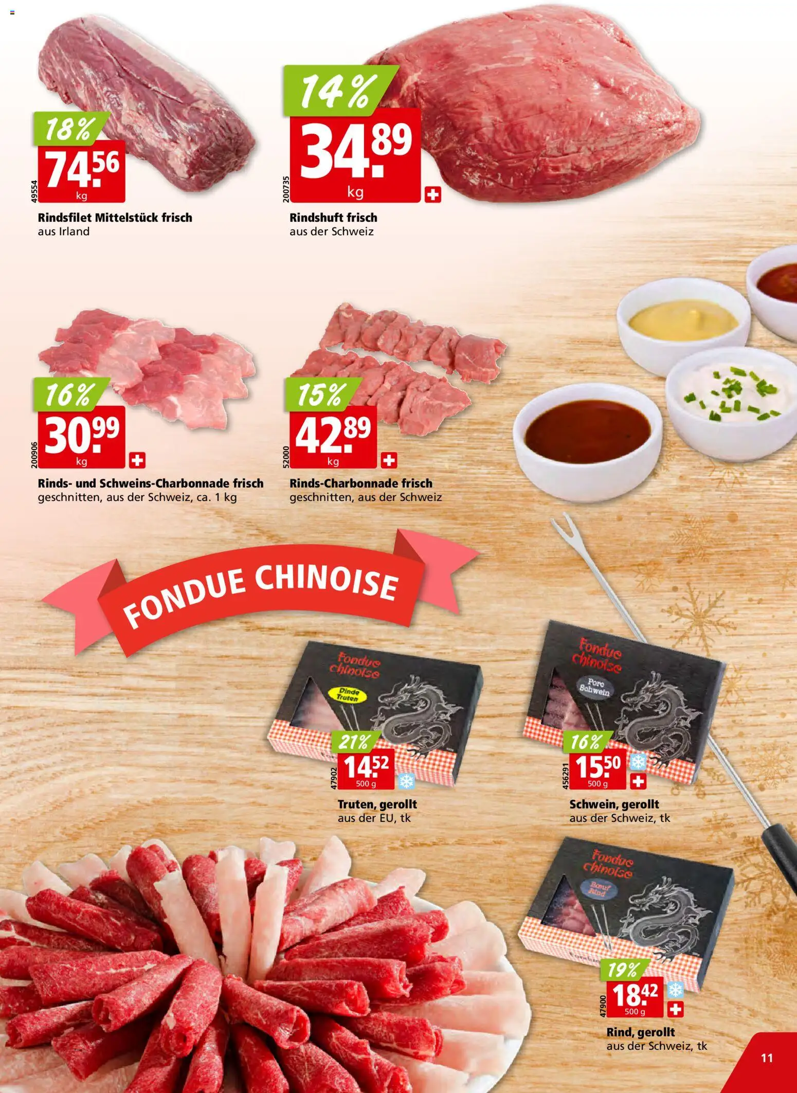 Aligro Aktionen Schlieren, Gossau SG, Frauenfeld, Rapperswil-Jona, Sargans, Bern, Brüttisellen, Pratteln, Emmen, Spreitenbach – gültig ab 27.12.2025 | Seite: 11 | Produkte: Fondue