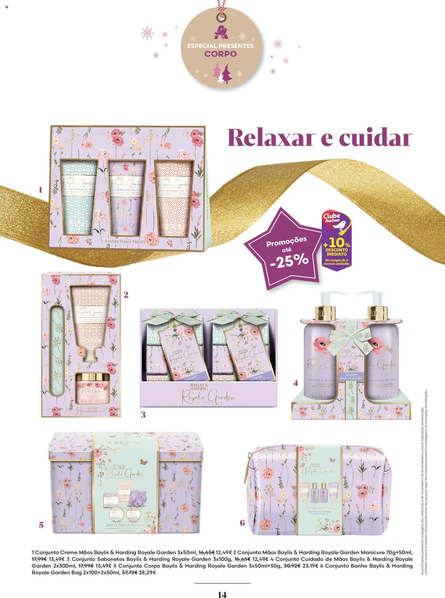 Auchan - Vem aí o Natal │ válido de 06.11.2025 | Página: 14 | Produtos: Banho, Creme