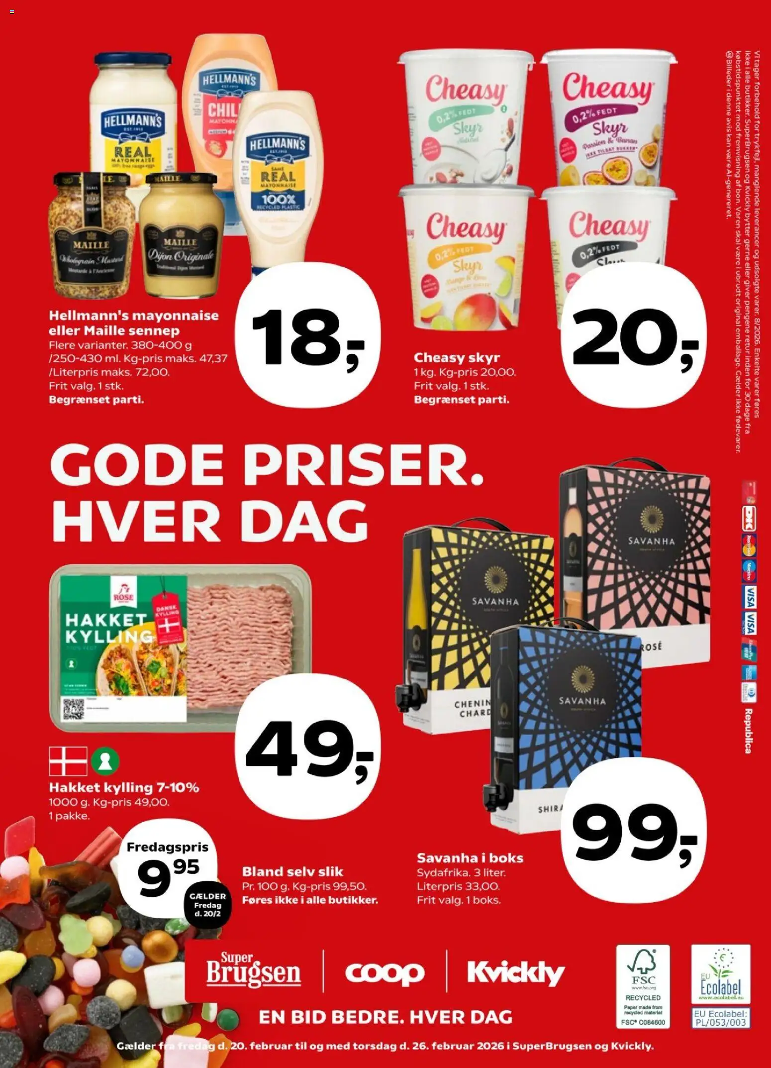 Kvickly tilbudsavis – gyldig fra 20.02.2026 | Side: 42 | Produkter: Boks, Skyr, Slik, Sennep