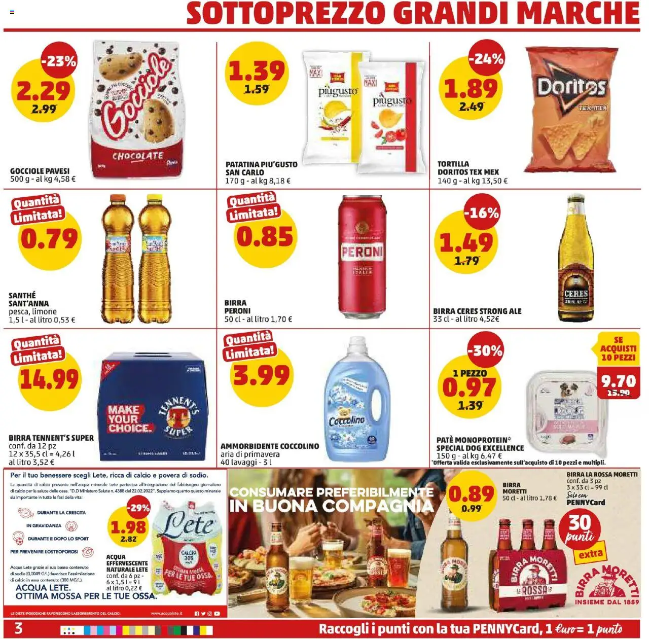 Volantino PENNY del 25.09.2025 | Pagina: 3 | Prodotti: Tennent's, Birra, Acqua, Ceres
