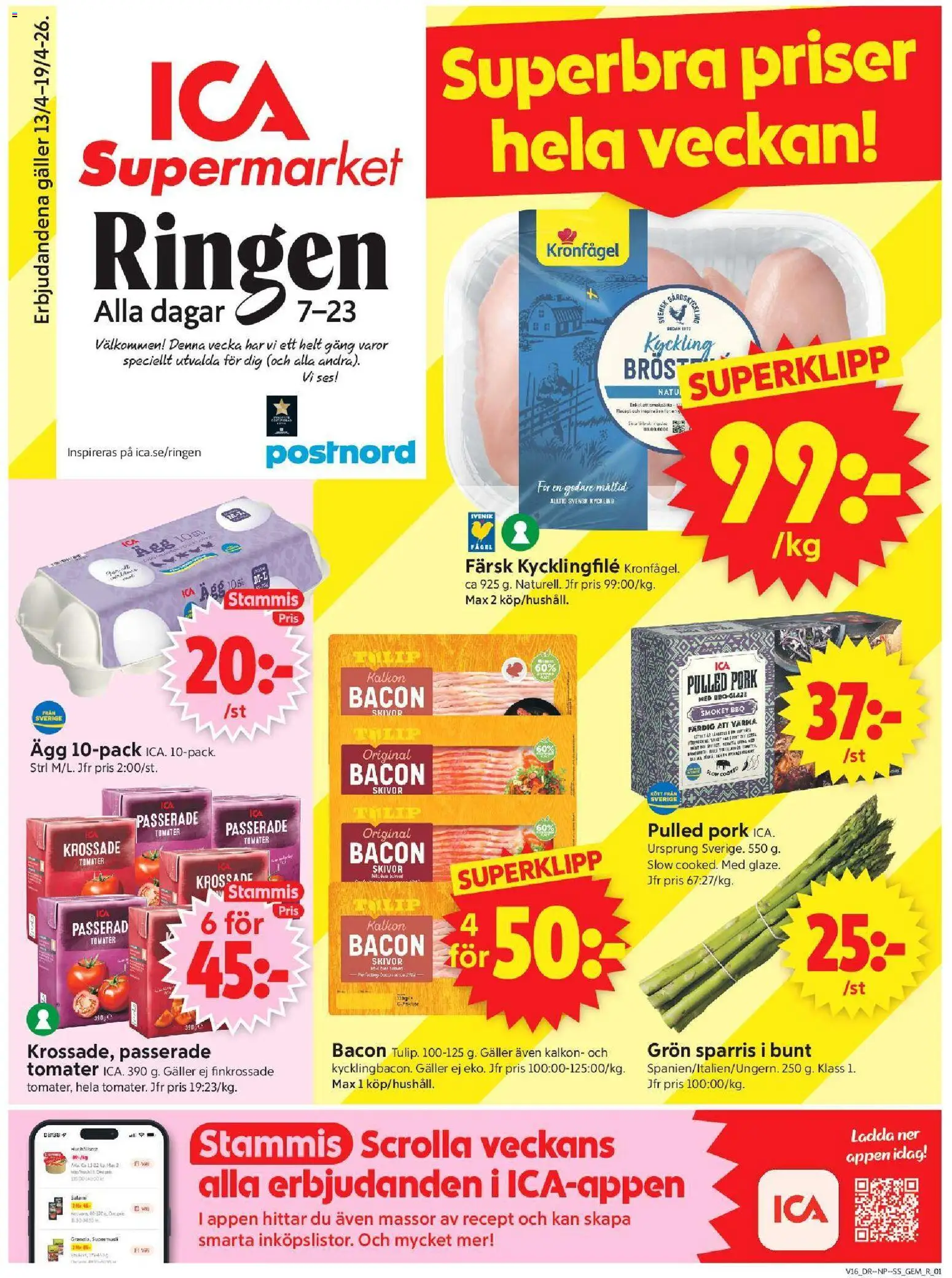 ICA Supermarket reklamblad aktuell från 13.04.2026 | Sida: 1