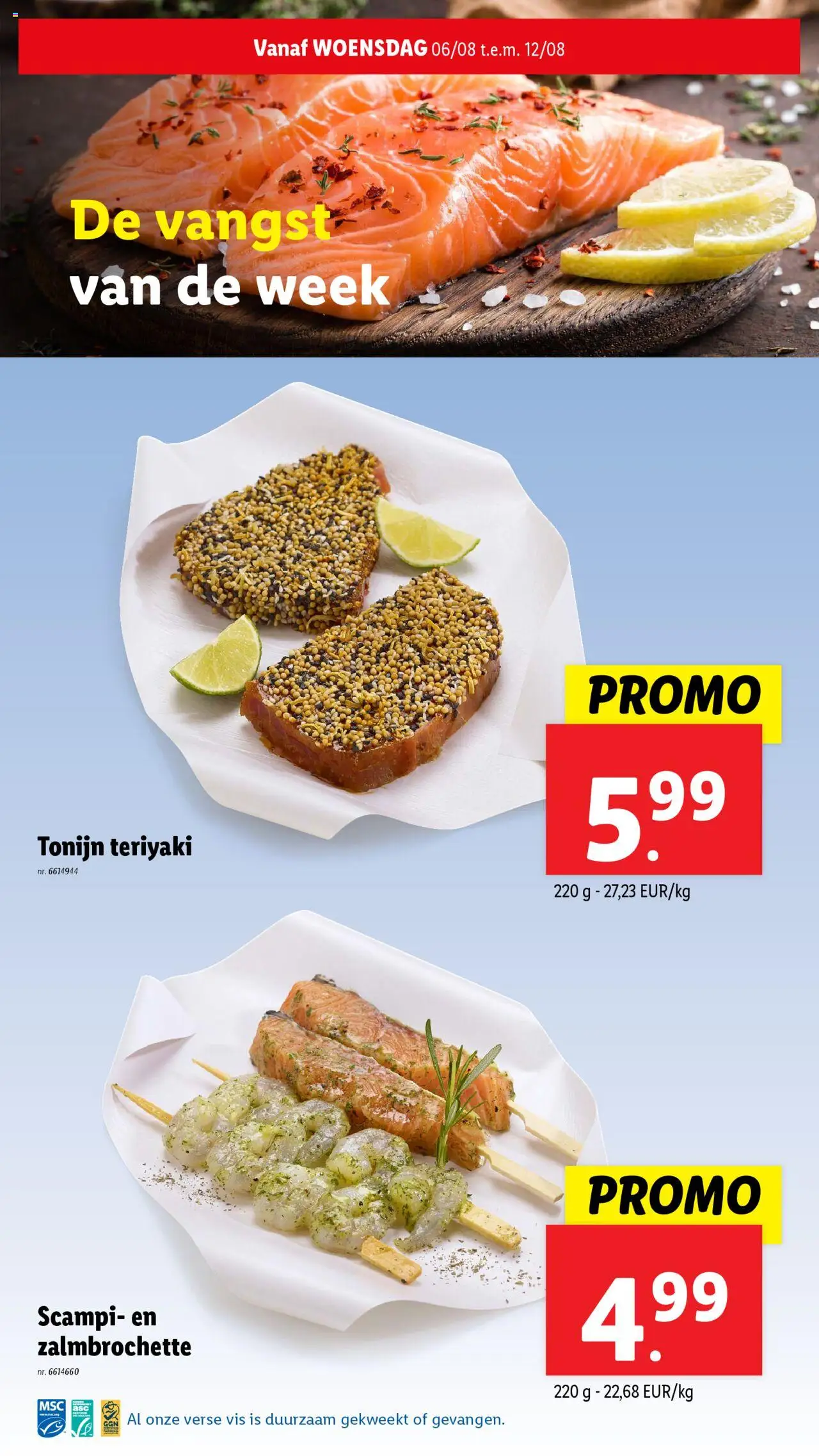  | Pagina: 8 | Producten: Scampi, Vis, Tonijn
