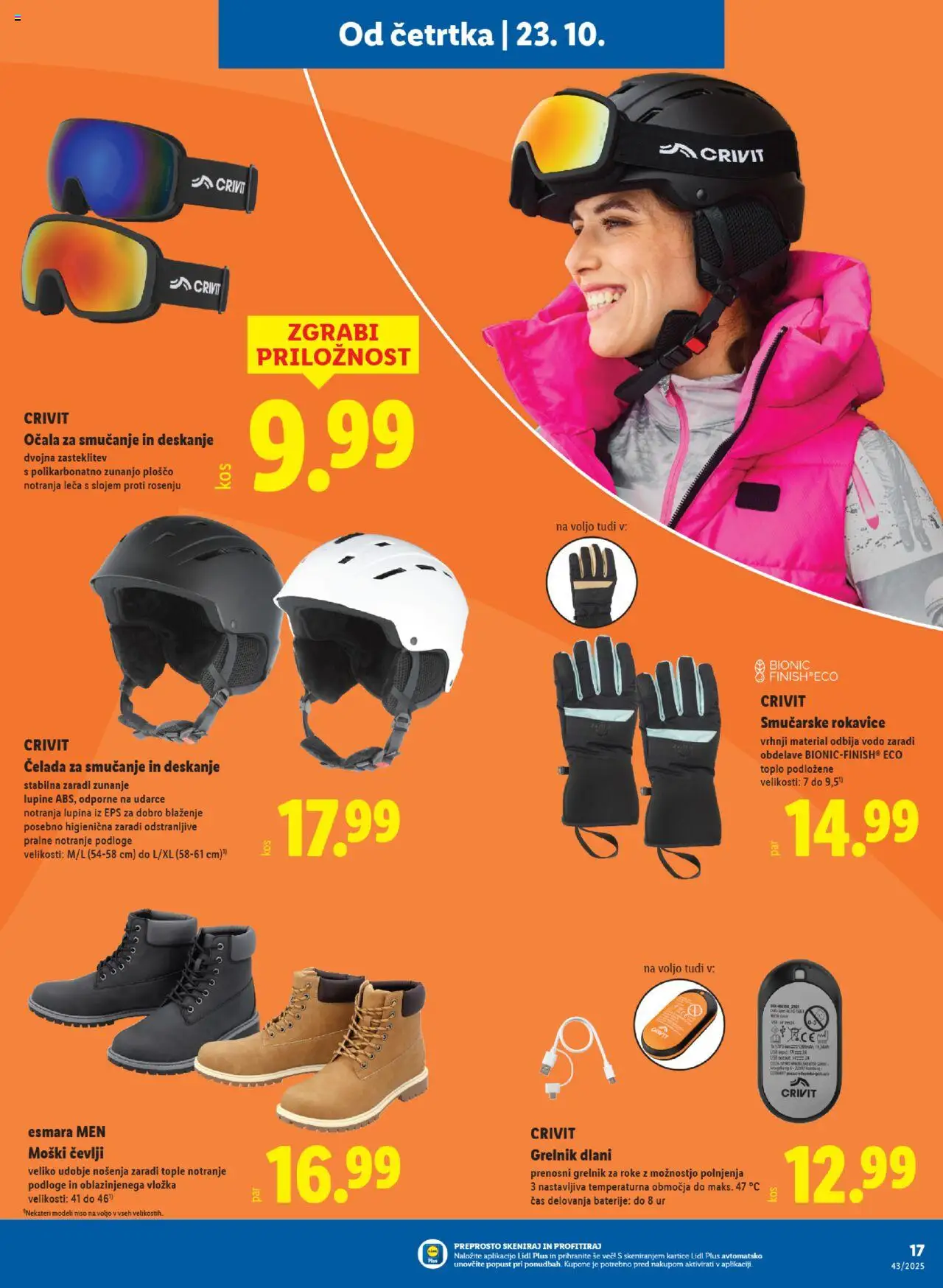 Novi Lidl katalog ponudbe – veljaven od 23.10.2025 | Stran: 35 | Izdelki: Baterije, Leča, Cevlji, Rokavice