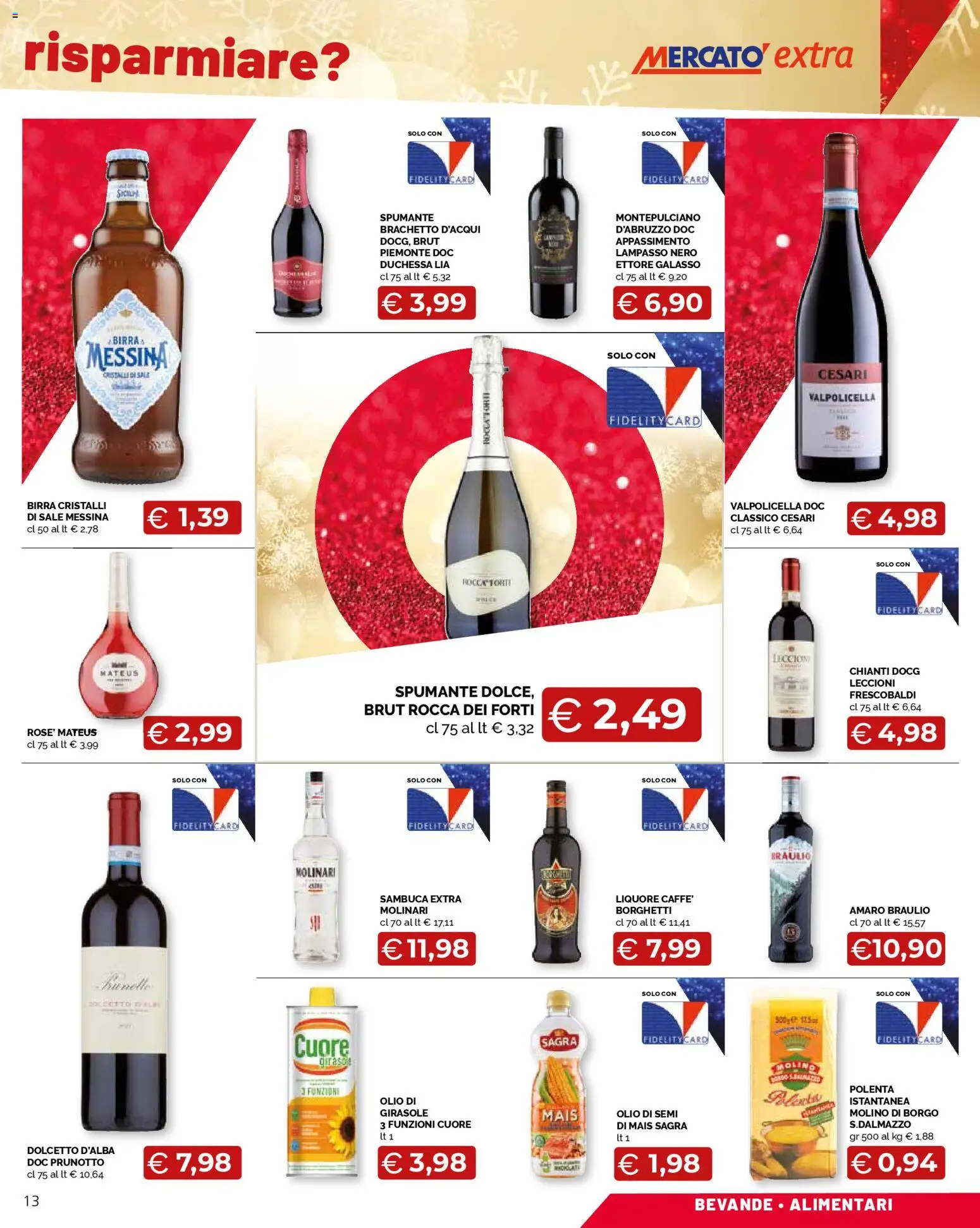 Volantino Mercatò del 04.12.2025 | Pagina: 13 | Prodotti: Sale, Olio, Spumante, Amaro