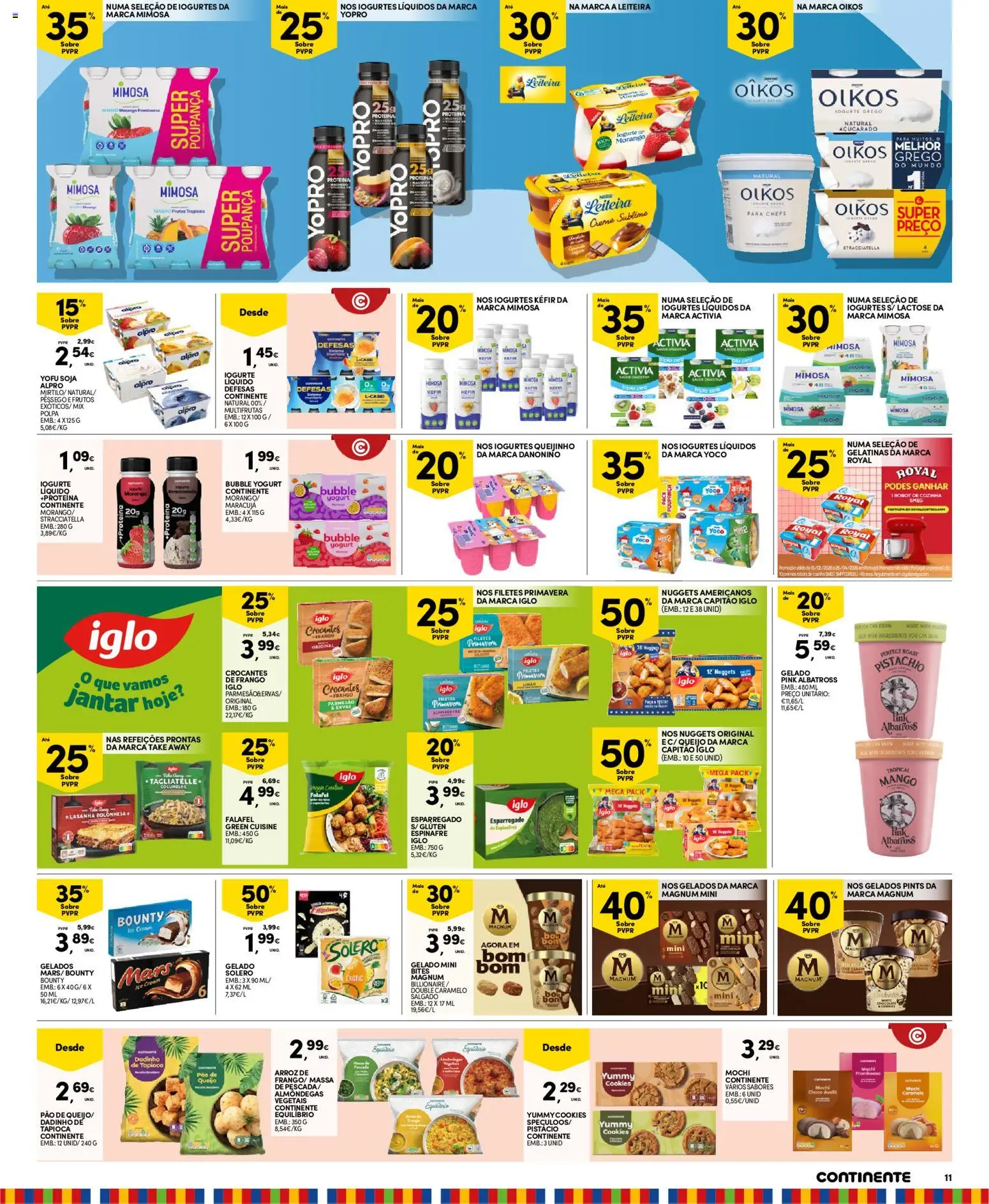 Continente Madeira │ válido de 07.04.2026 | Página: 11 | Produtos: Tapioca, Iogurtes, Queijo, Proteina