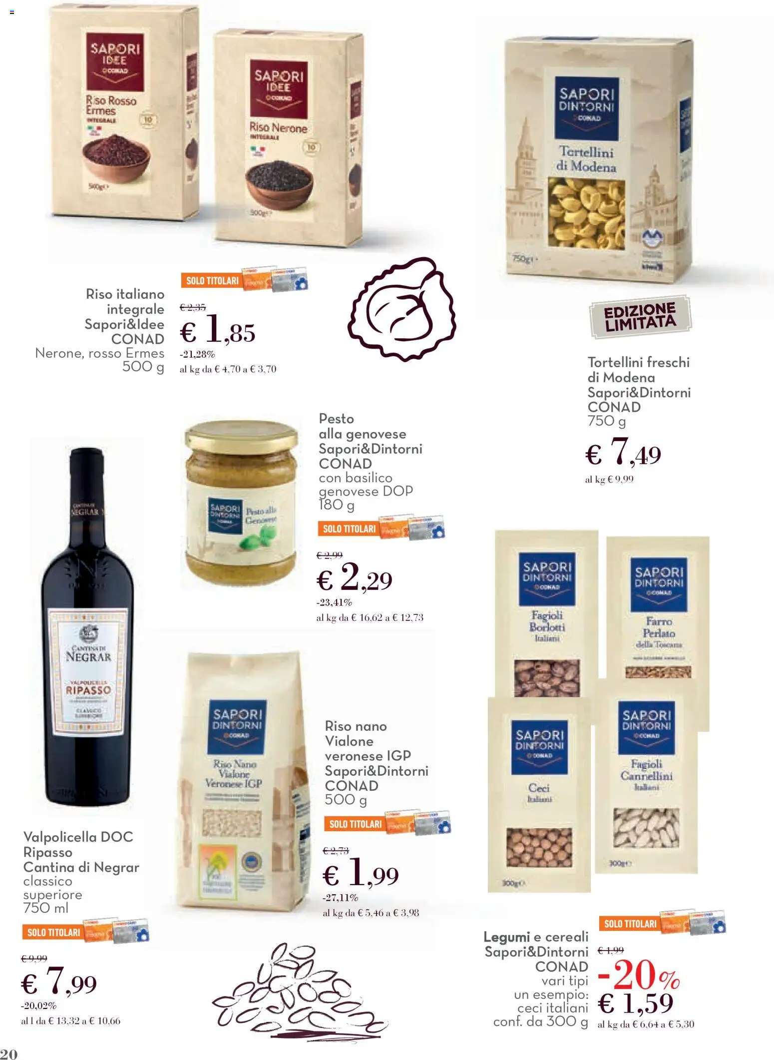 Volantino Conad del 01.12.2025 | Pagina: 20 | Prodotti: Riso, Cereali, Cannellini, Basilico