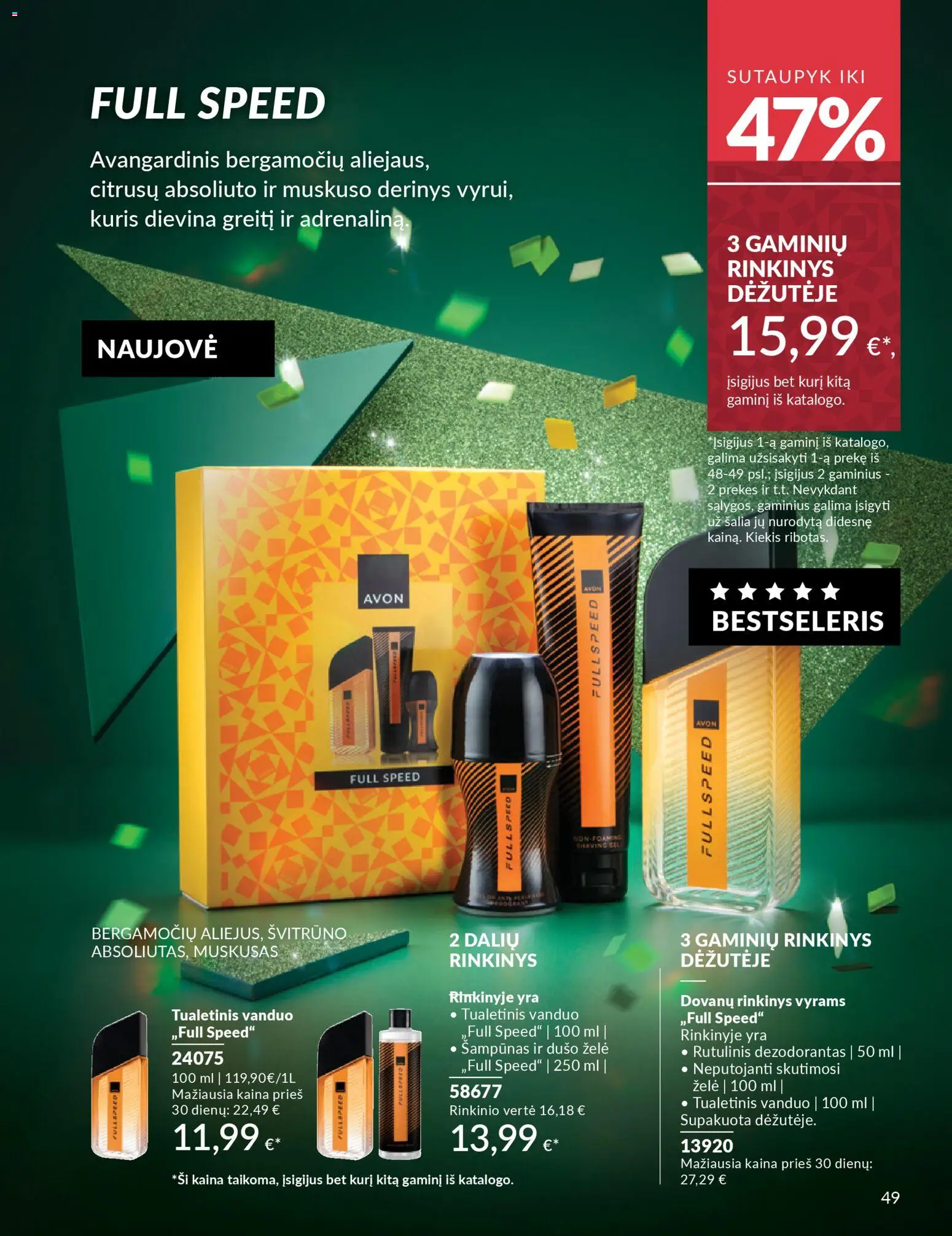 AVON akcijos nuo 01.11.2025 | Puslapis: 49 | Prekių: Rutulinis dezodorantas, Šampūnas, Dušo želė, Dezodorantas
