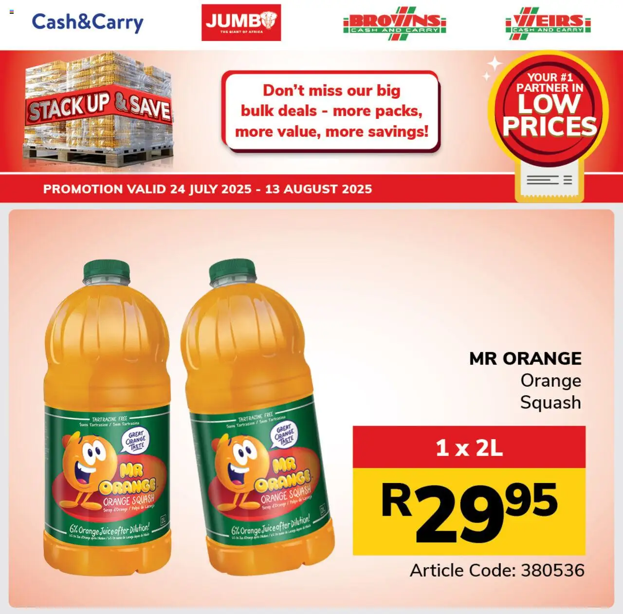 Jumbo Refreshments Specials │ valid from 24.07.2025 | Page: 8 | Products: Squash, Juice