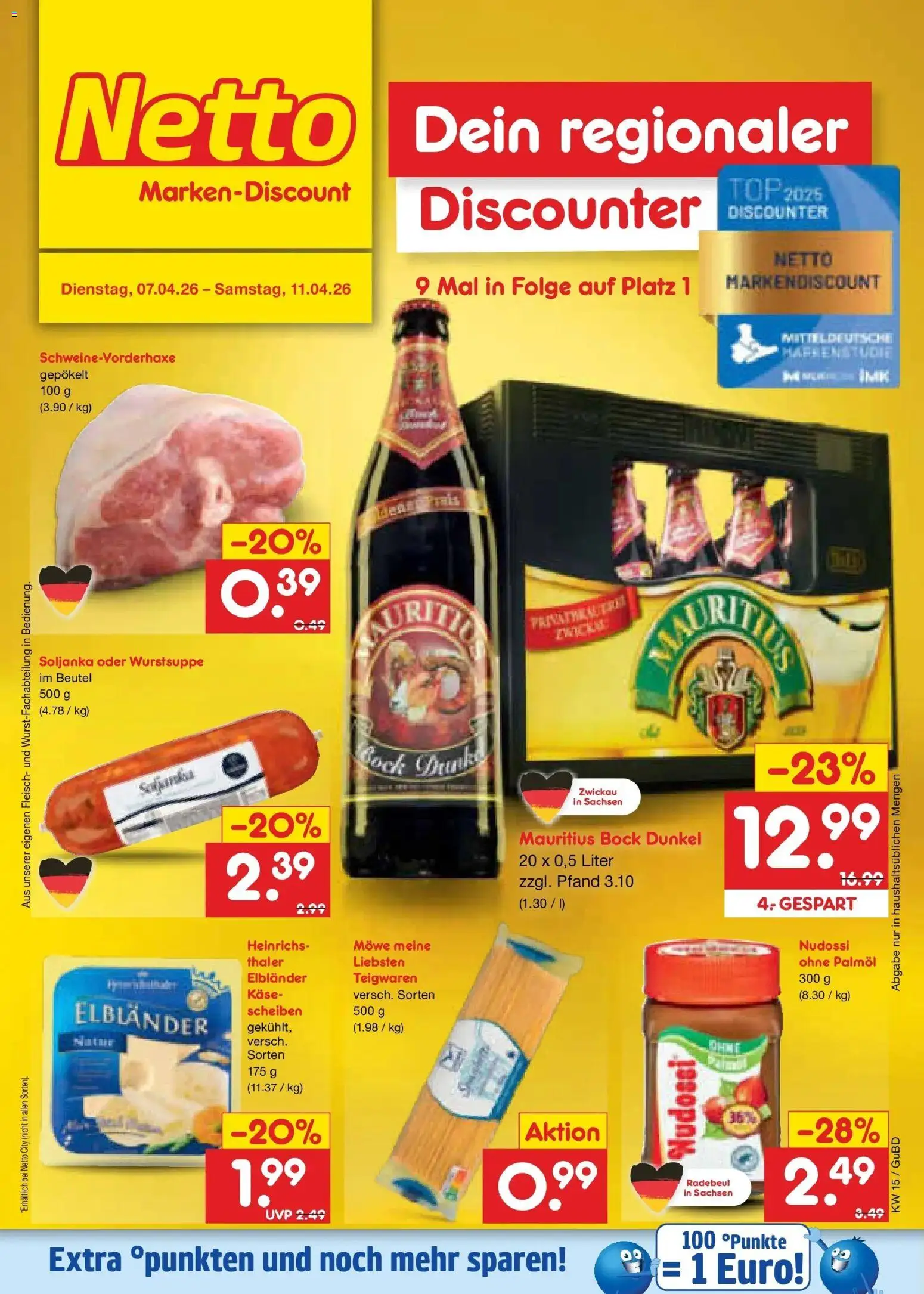 Netto Marken-Discount Prospekt Augustusburg	 – gültig ab 05.04.2026 | Seite: 26 | Produkte: Top, Käse, Fleisch