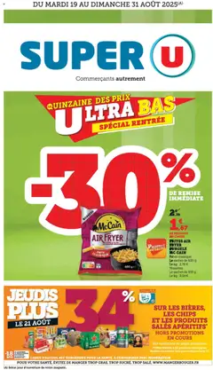 Super U - Prévisualisation de Super U catalogue Quinzaine des prix ultra bas Spécial rentrée valide à partir de 19.08.2025