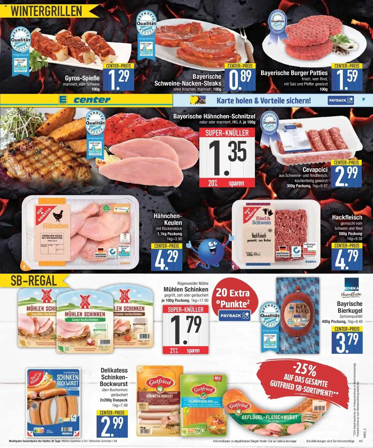 Edeka prospekt Krumbach	 – gültig ab 26.01.2026 | Seite: 5 | Produkte: Hahnchen, Cevapcici, Salz, Hackfleisch