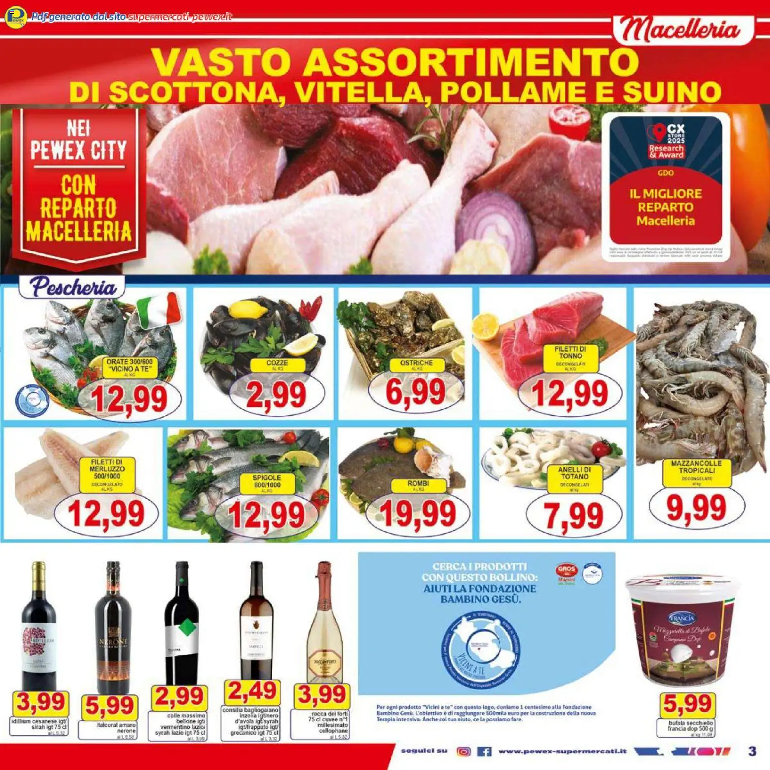 Volantino Pewex del 27.12.2025 | Pagina: 3 | Prodotti: Merluzzo, Cozze, Suino, Amaro