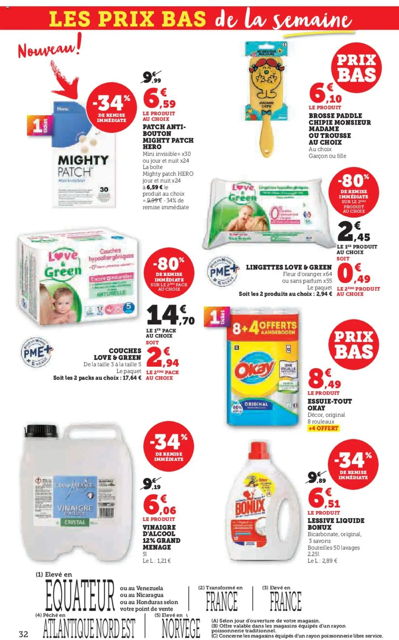  | Page: 32 | Produits: Parfum, Poissonnerie, Brosse, Lessive