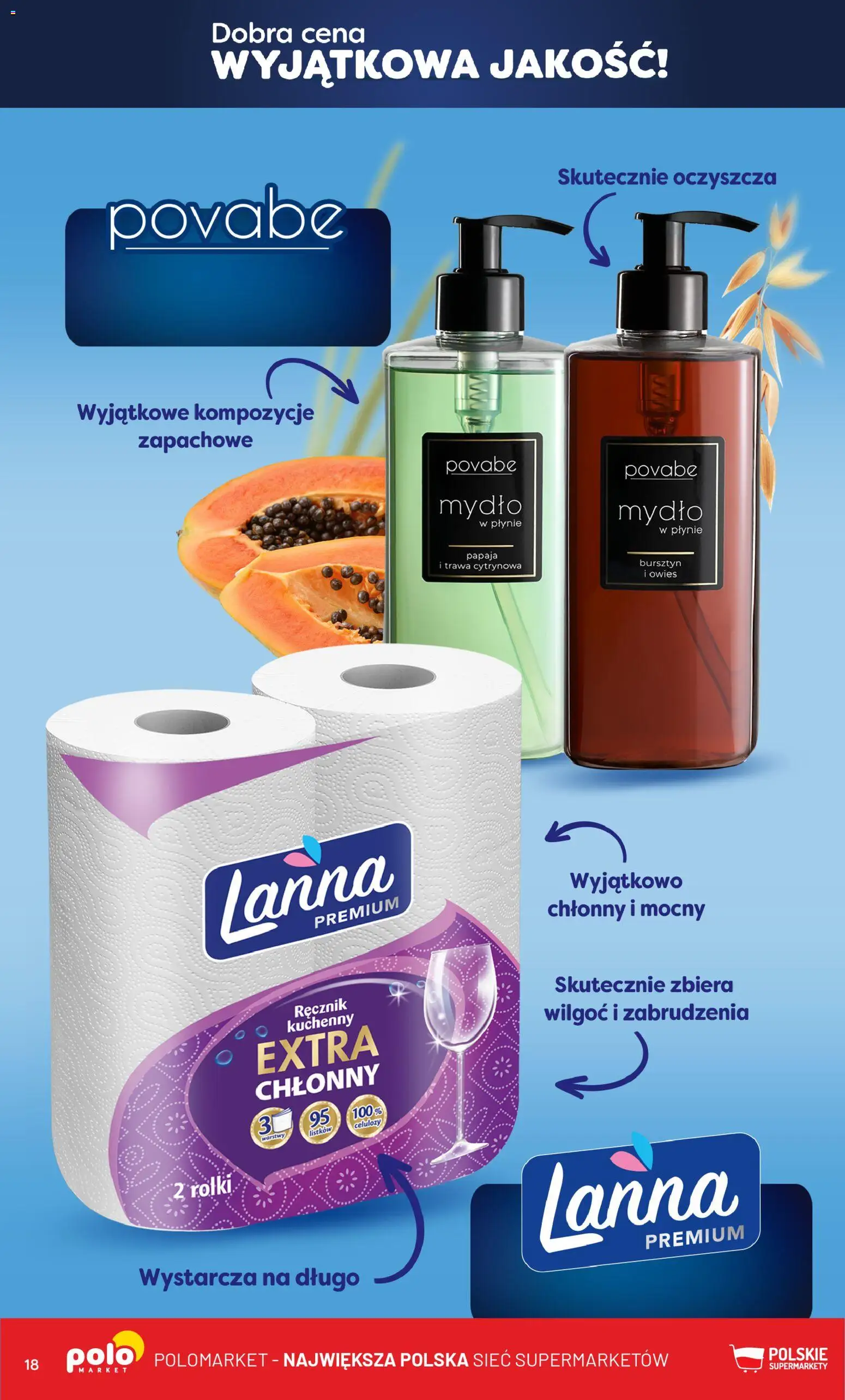 POLOmarket Gazetka - Wyjatkowa Jakość od 19.11.2025 | Strona: 18 | Produkty: Mydło w płynie, Papaja, Mydło
